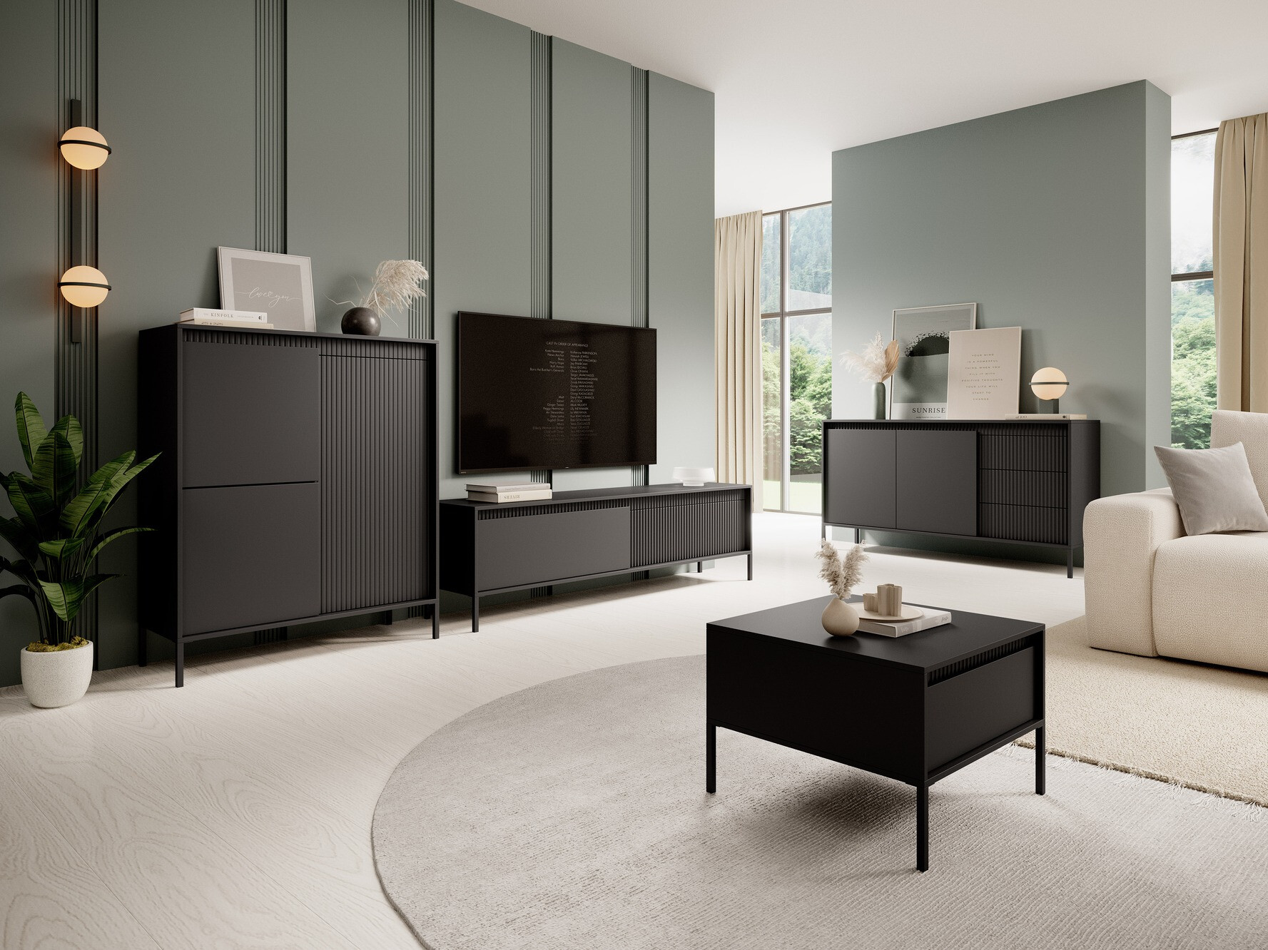 Dressoir Romfele 100 (Zwart)