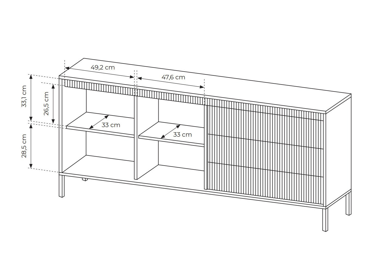 Ladekast Romfele 102 (Beige)