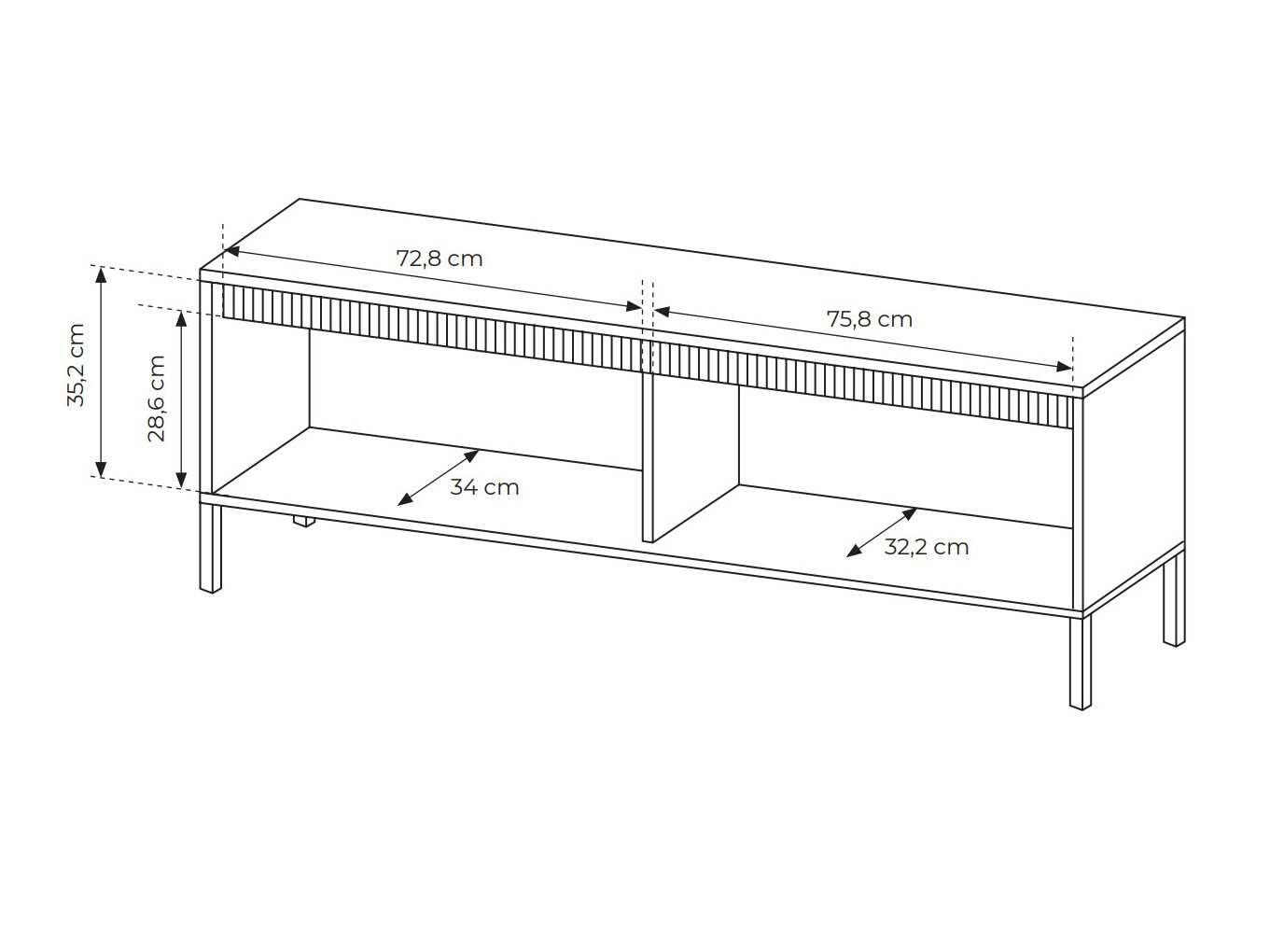 TV-meubel Romfele 103 (Beige)