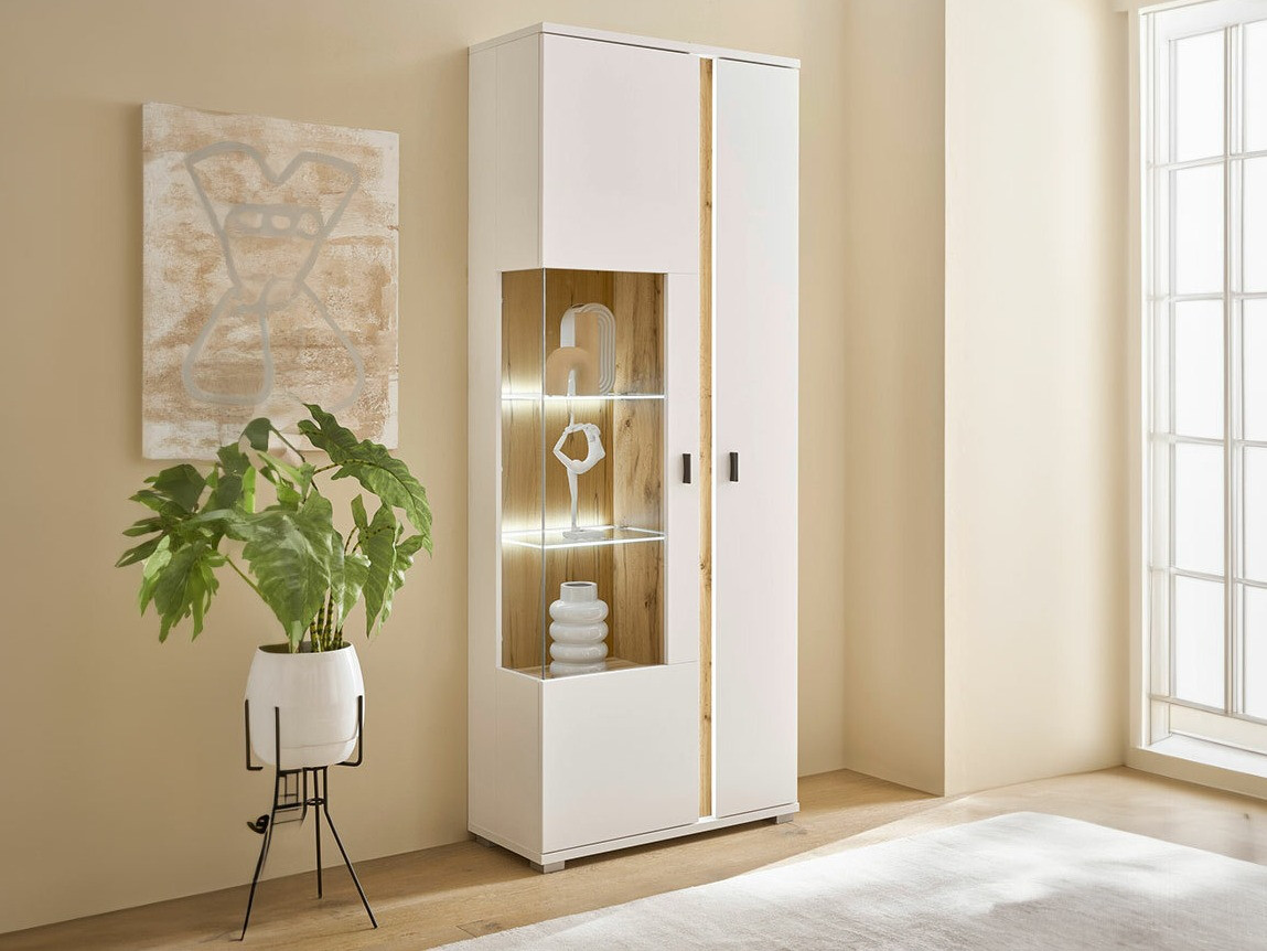 Boekenkast Avimavi 101 (Wit + Wotan eik)