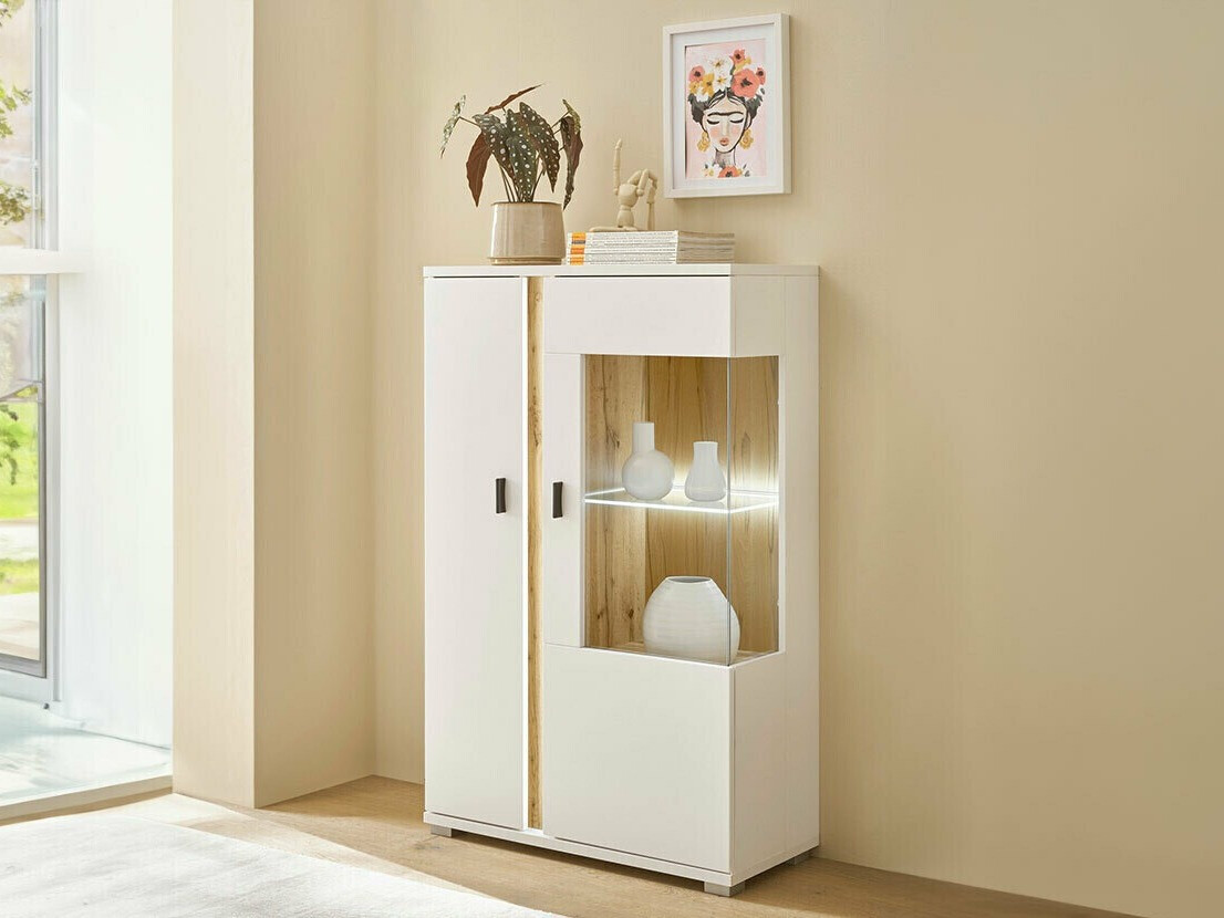 Dressoir Avimavi 102 (Wit + Wotan eik)