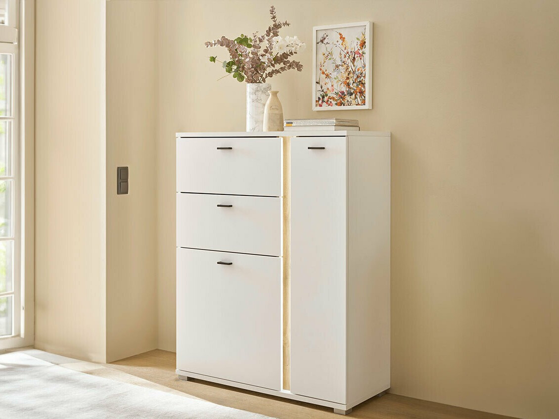 Ladekast Avimavi 108 (Wit + Wotan eik)