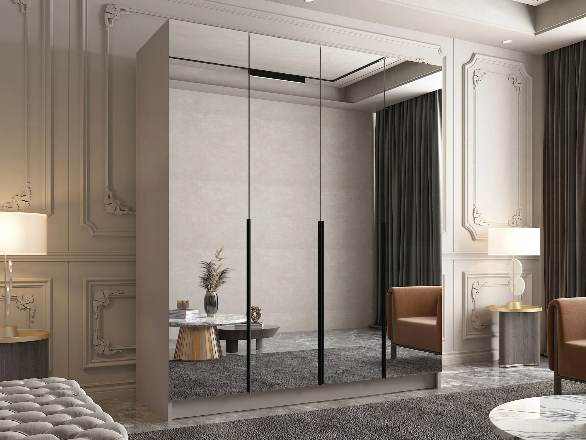 Kledingkast Closico 190 (Kasjmier + Zwart)