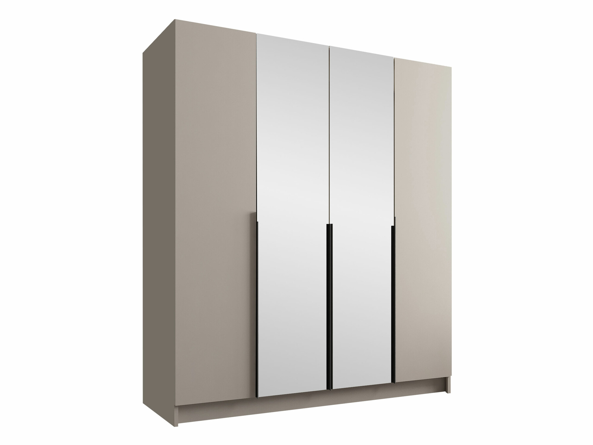 Kledingkast Closico Navor II (Kasjmier + Zwart)