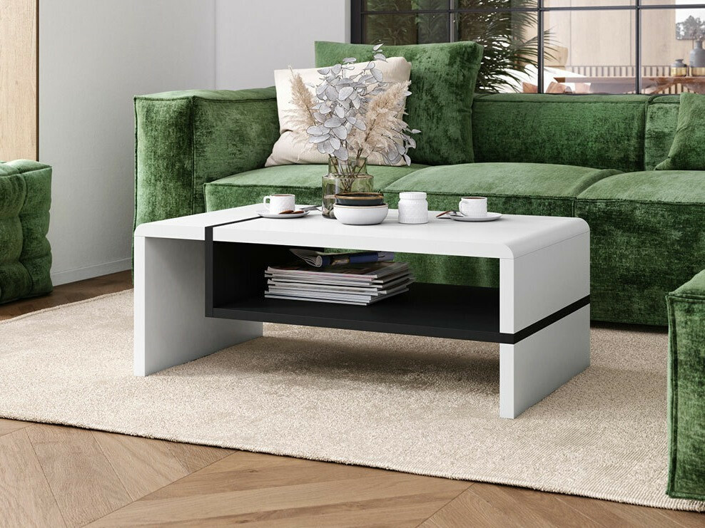 Salontafel Glendale 102 (Wit + Zwart)