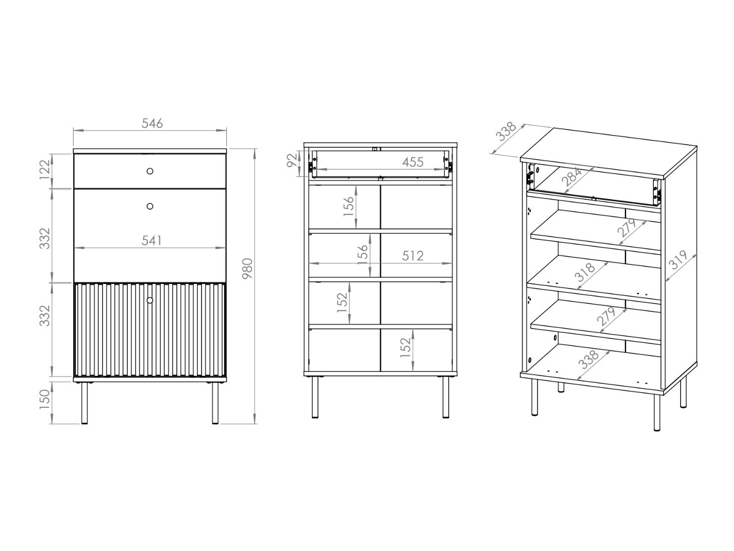 Schoenenkast Marmeli 114