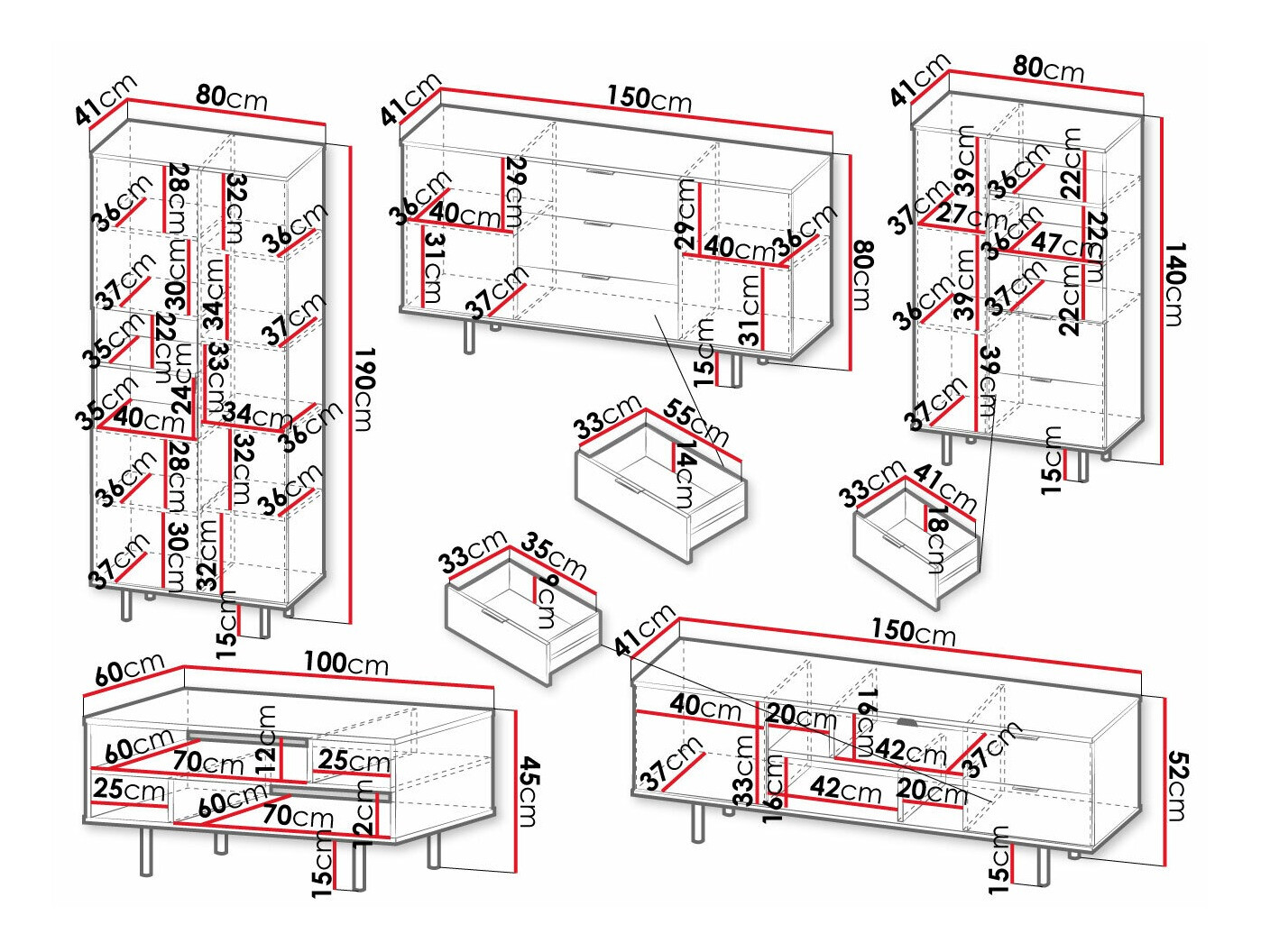Woonkamerset Decus I (Kasjmier)