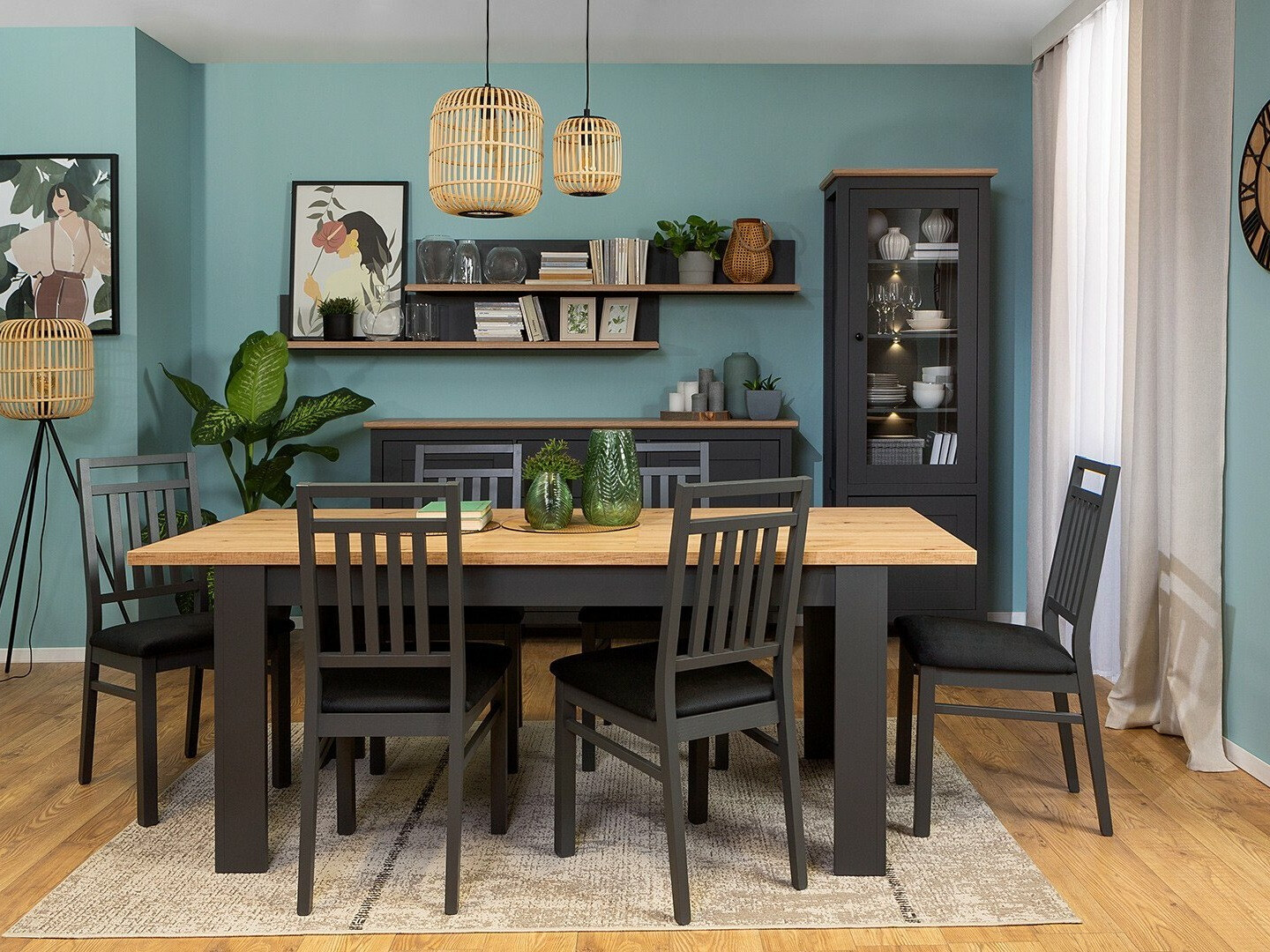 Tafel Sordoro 122 (Grafiet + Artisan eiken)