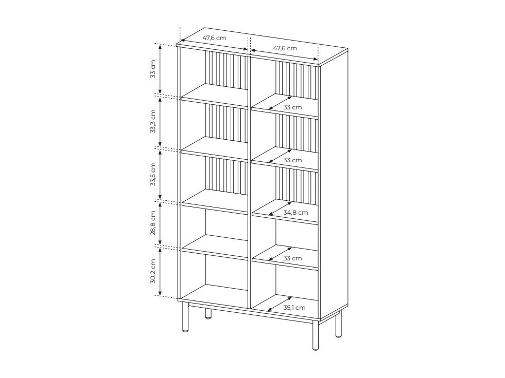 Boekenkast Livmave 100