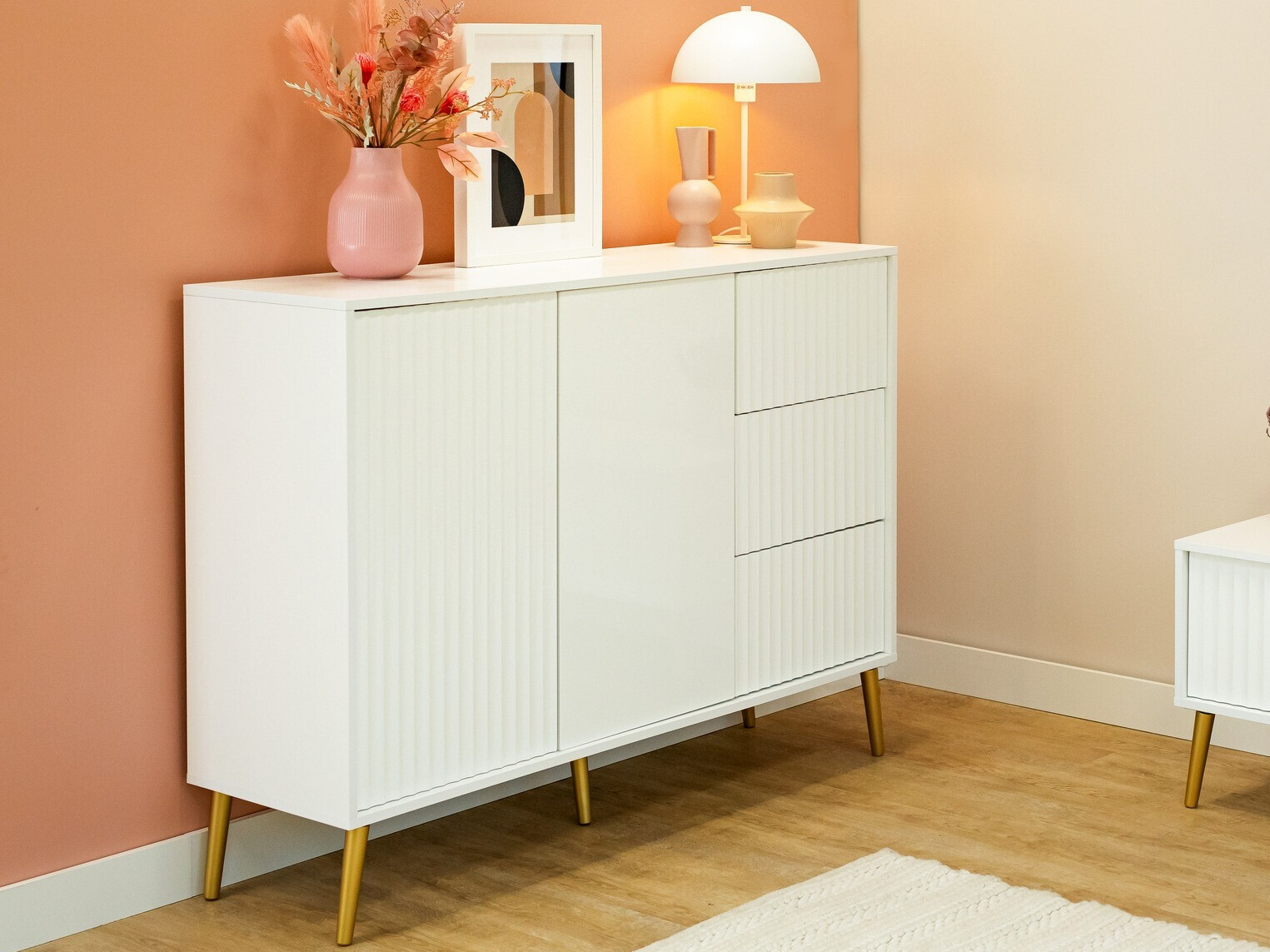 Ladekast Cirferi 101 (Wit + Gouden)