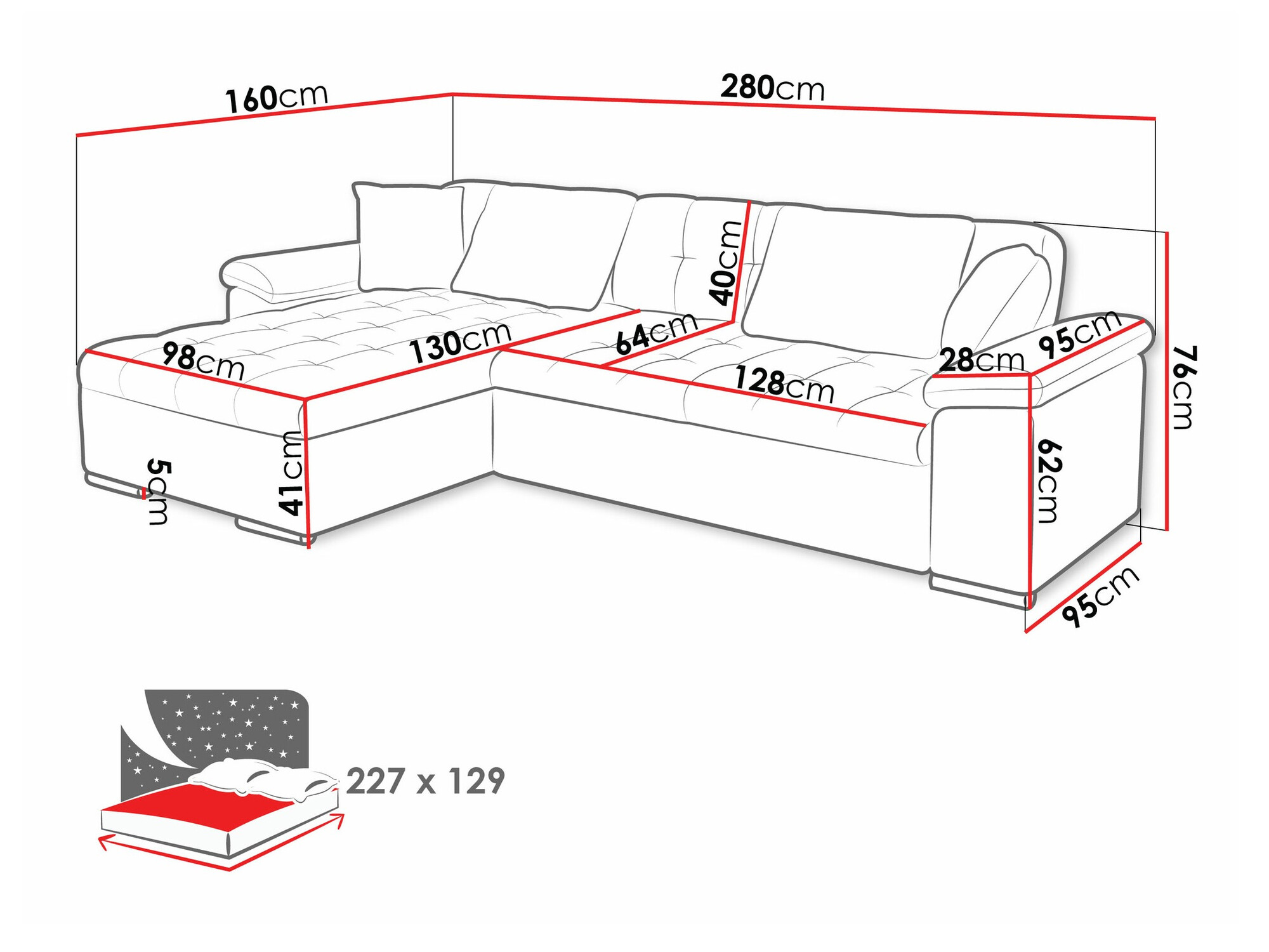 Hoekbank Comfivo 181 (Fragola 90)