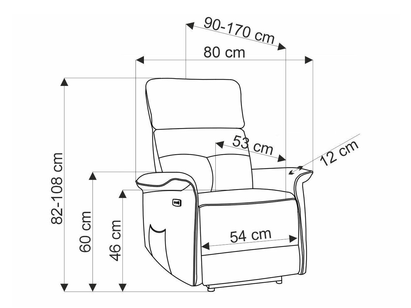 Relaxfauteuil Houston 1543 (Oranje)