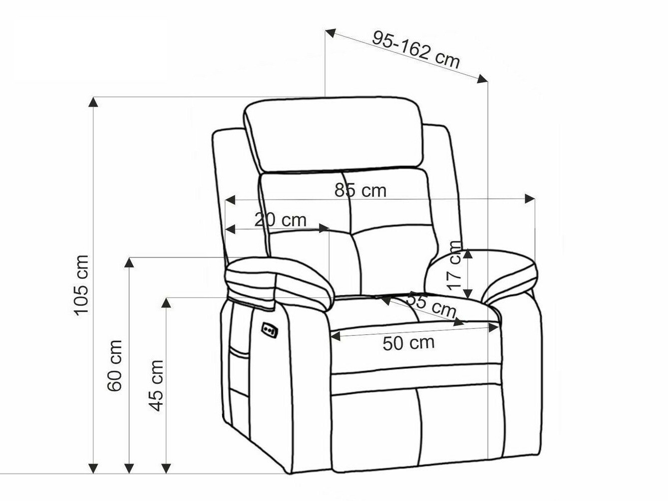 Relaxfauteuil Houston 1781 (Beige)