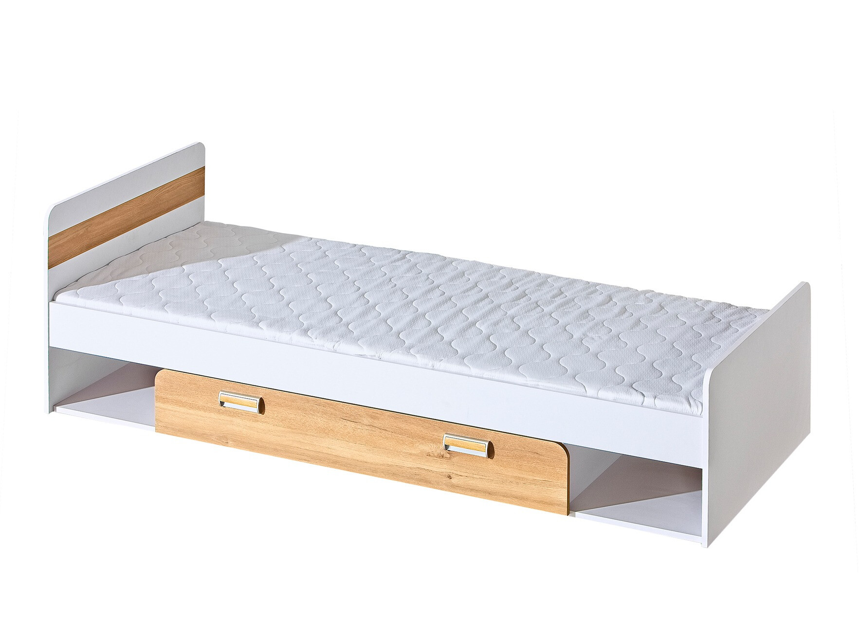 Bed Ophmora 112 (Eiken + Wit)