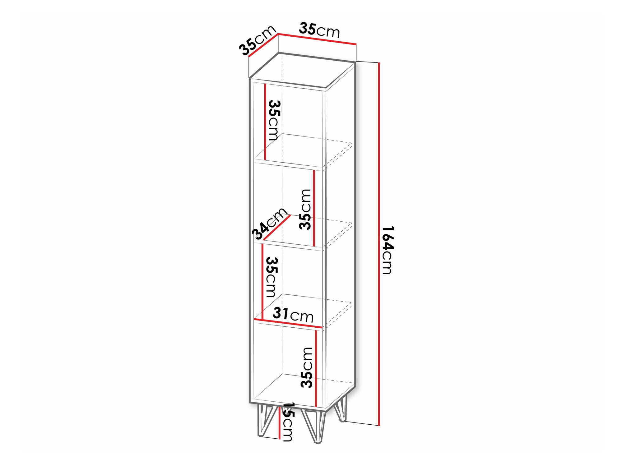 Boekenkast Domdele 109