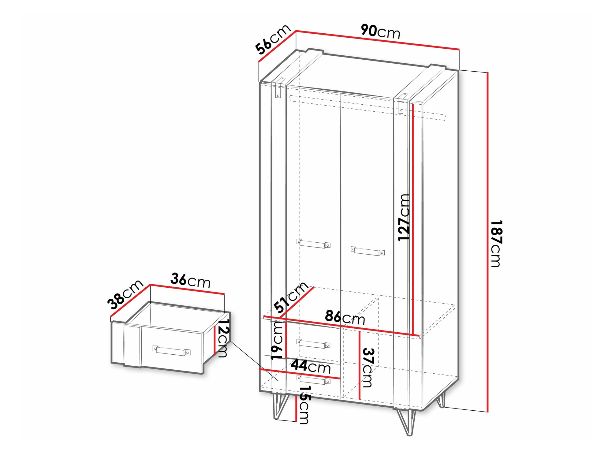 Kledingkast Domdele 100
