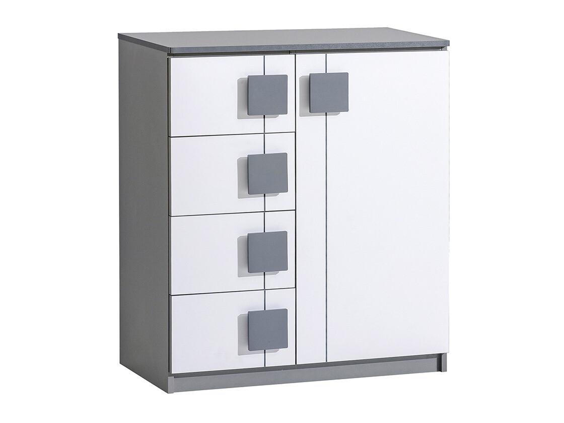 Ladekast Elmenou 102 (Wit + Antraciet)