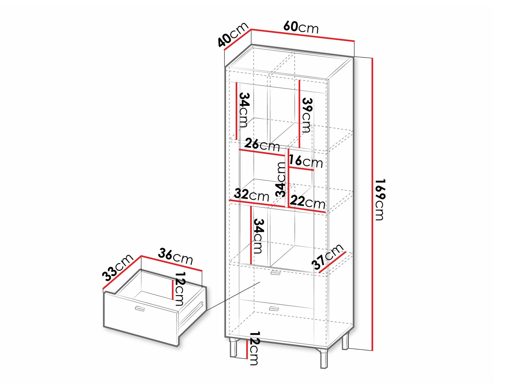 Boekenkast Mormavu 102 (Mat wit)