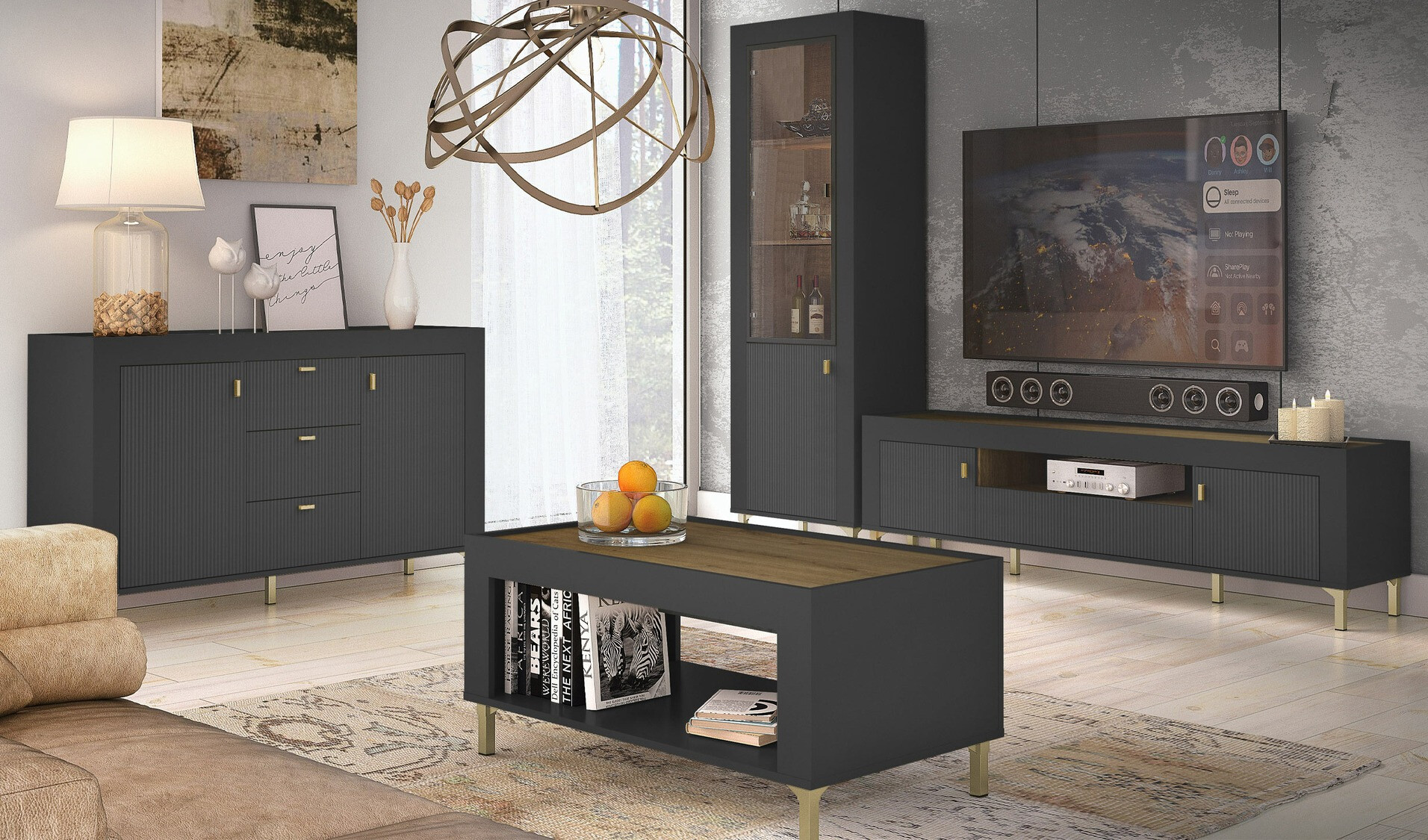 Boekenkast Mormavu 104 (Matzwart)