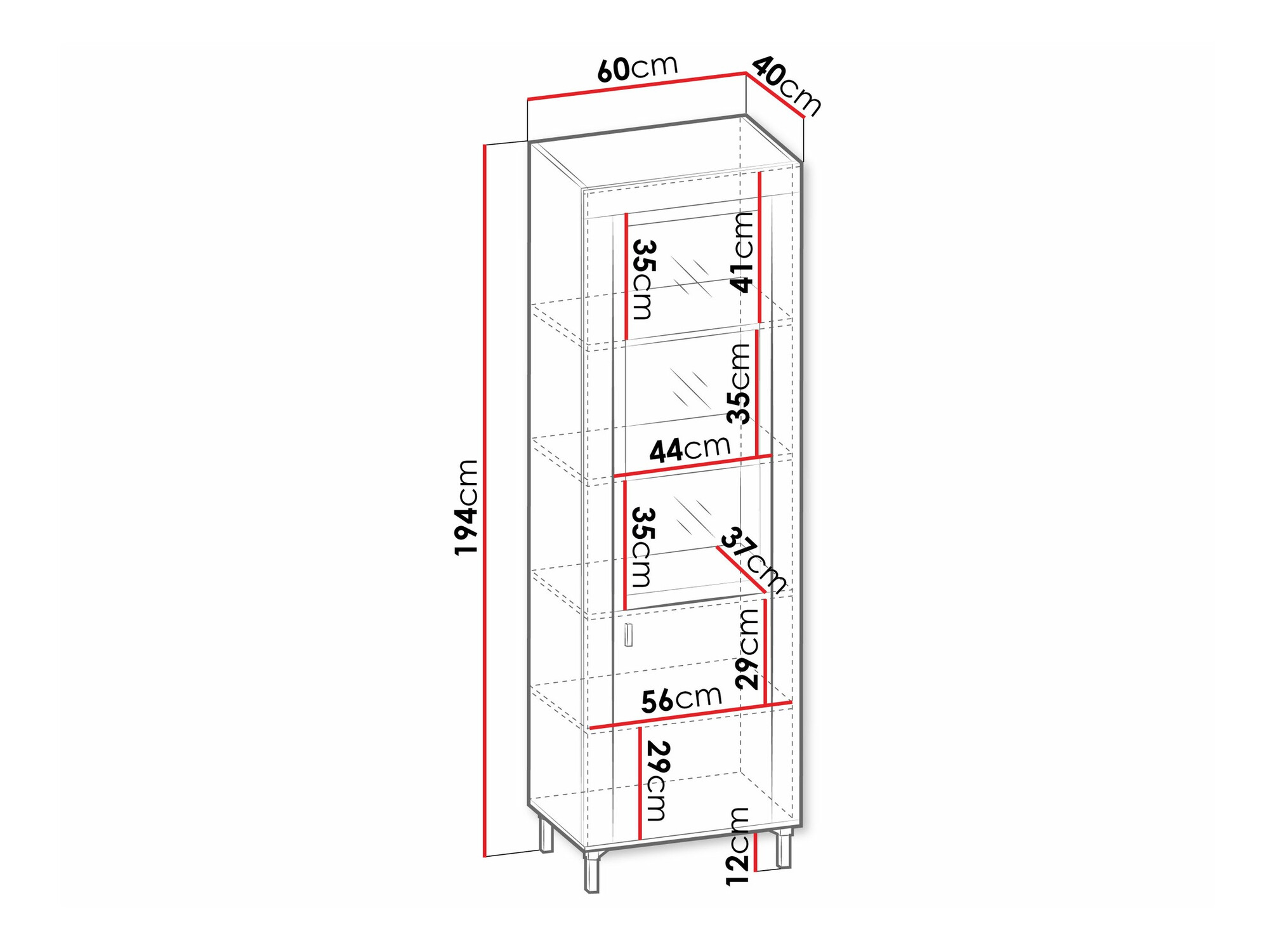 Boekenkast Mormavu 104 (Matzwart)