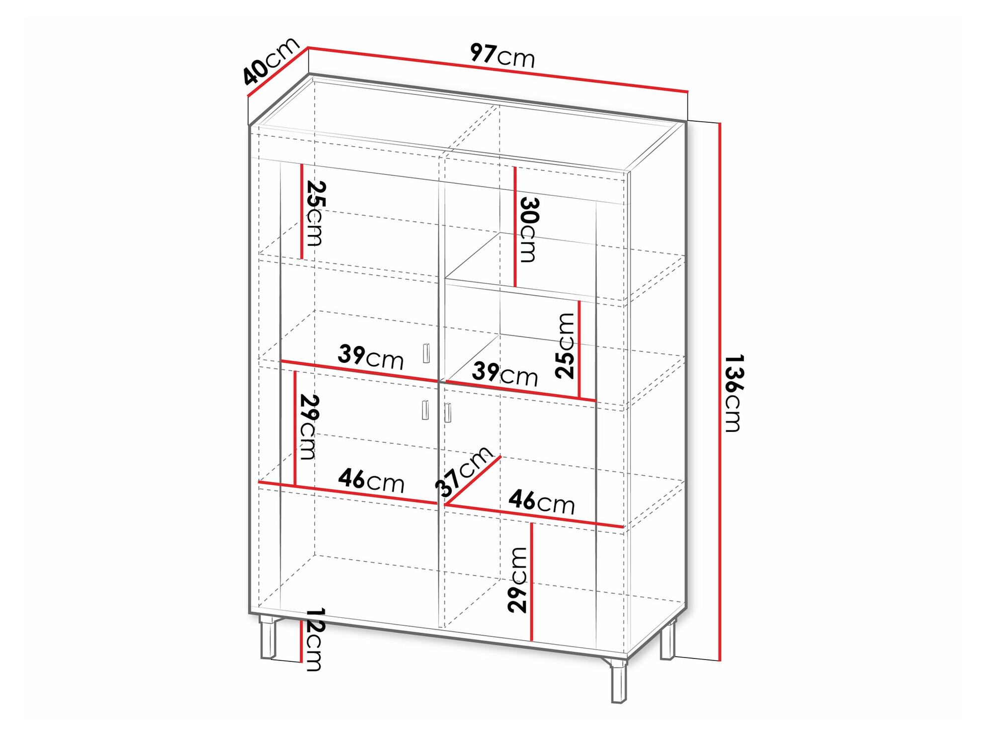 Boekenkast Mormavu 105 (Mat wit)