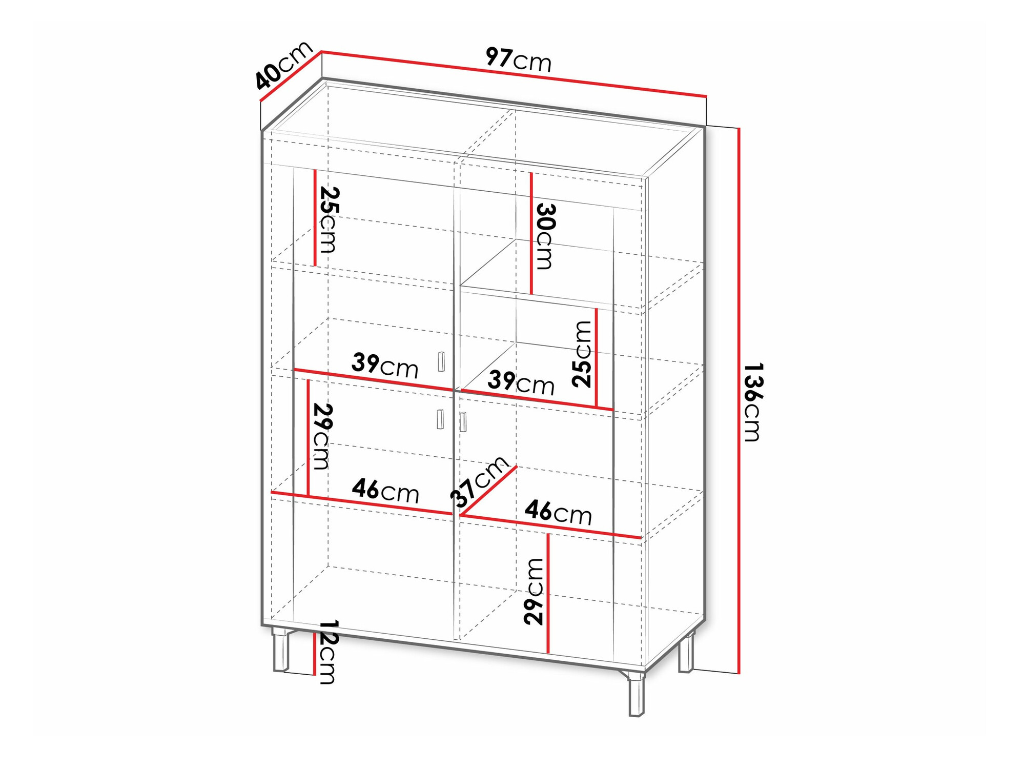 Boekenkast Mormavu 105 (Mat wit)