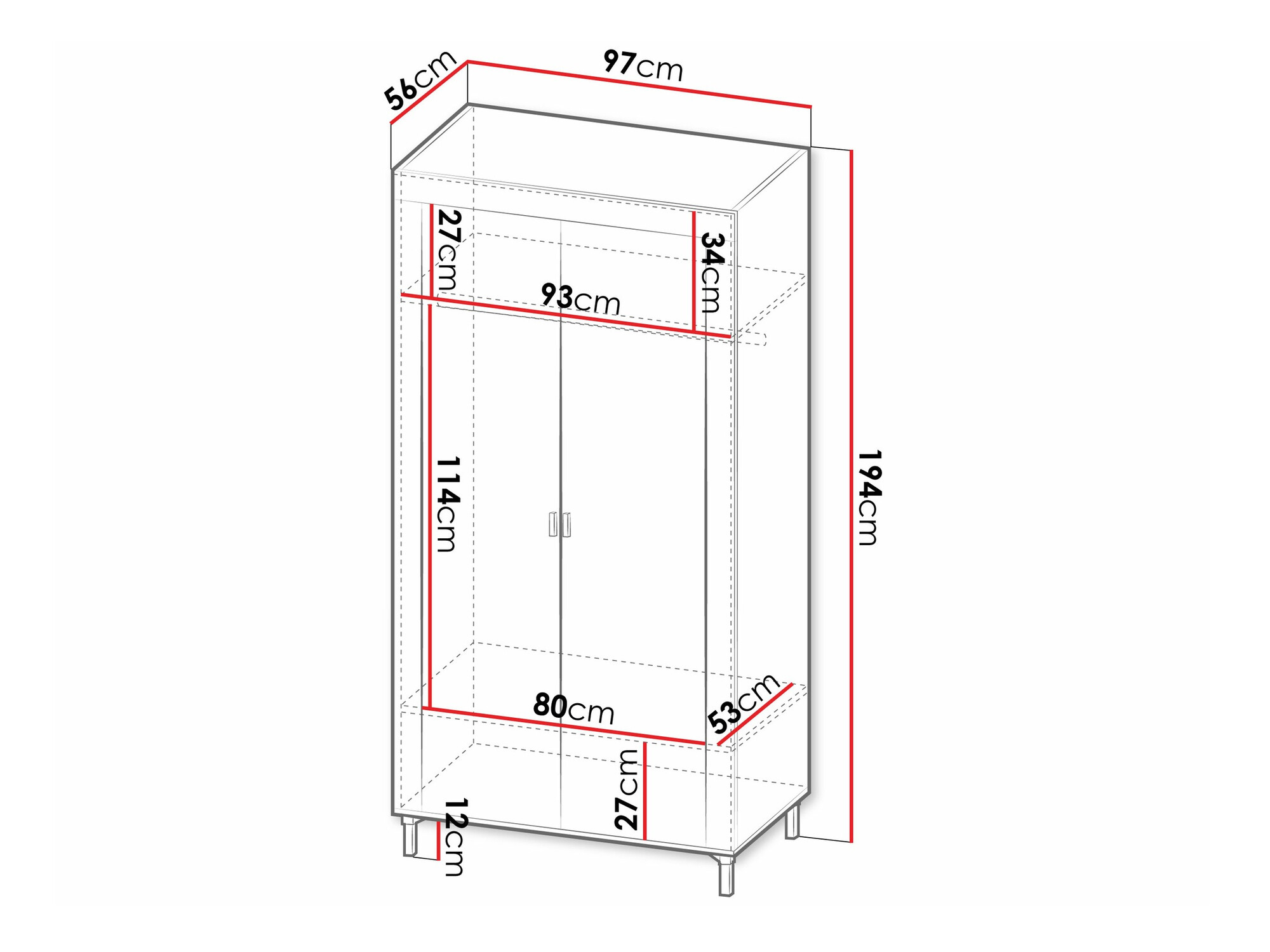 Kledingkast Mormavu 100 (Kasjmier)