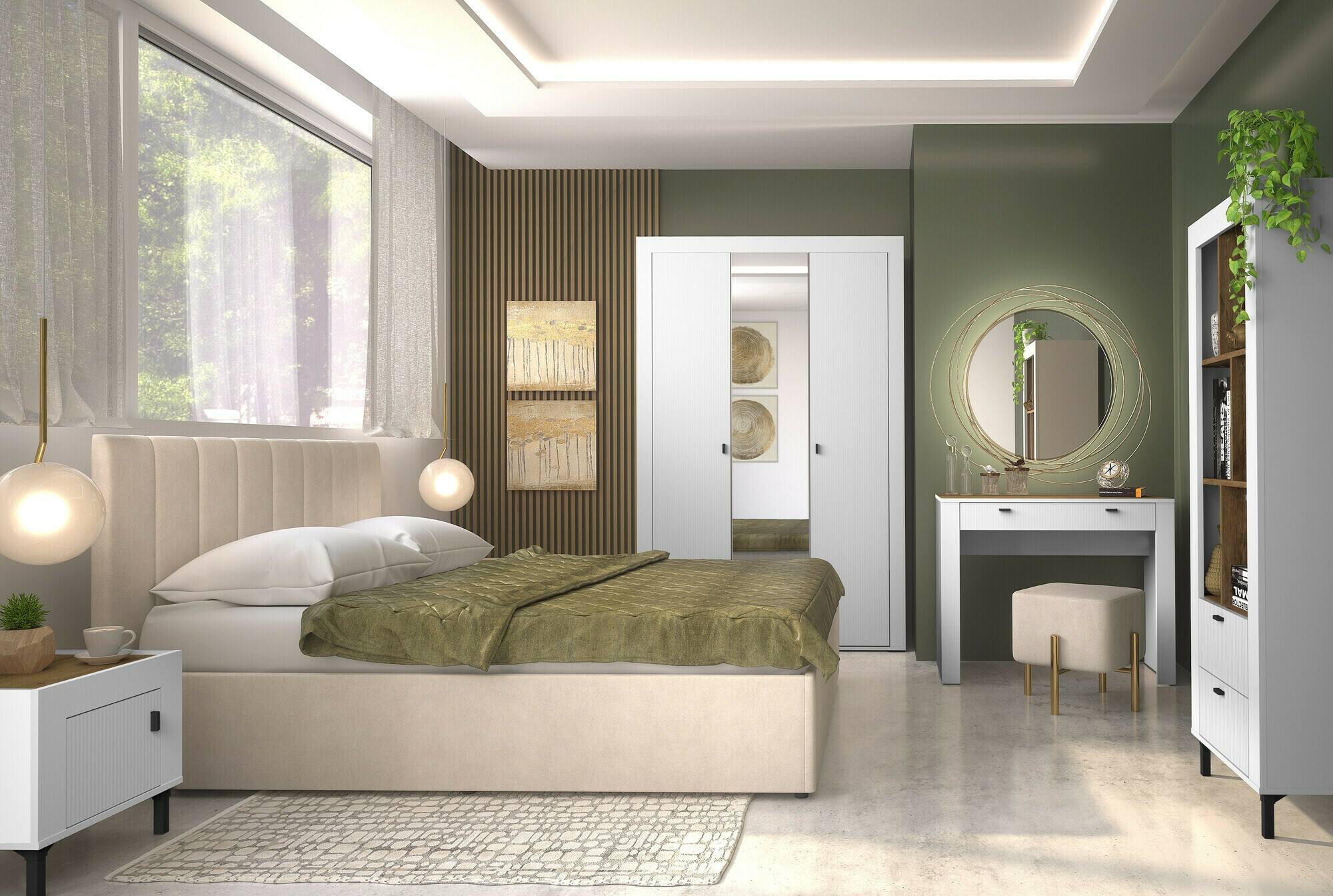 Kledingkast Mormavu 101 (Mat wit)