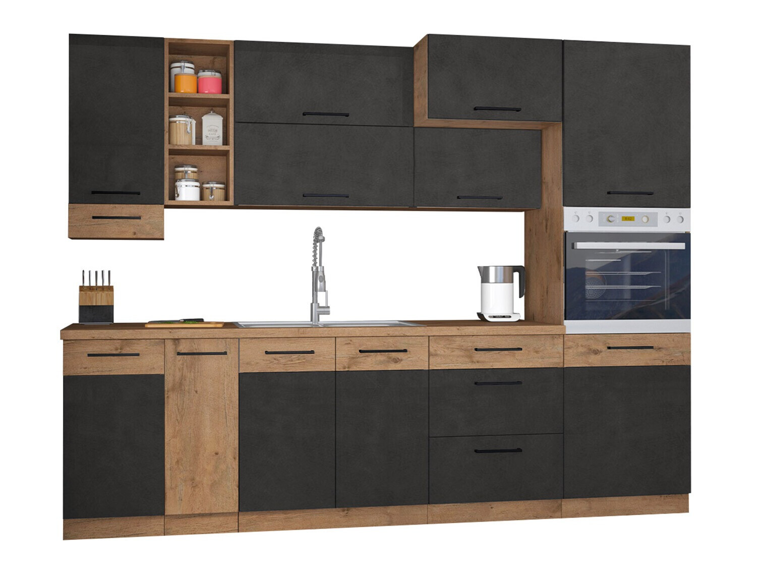 Modulaire keukenset Wood Grey 136