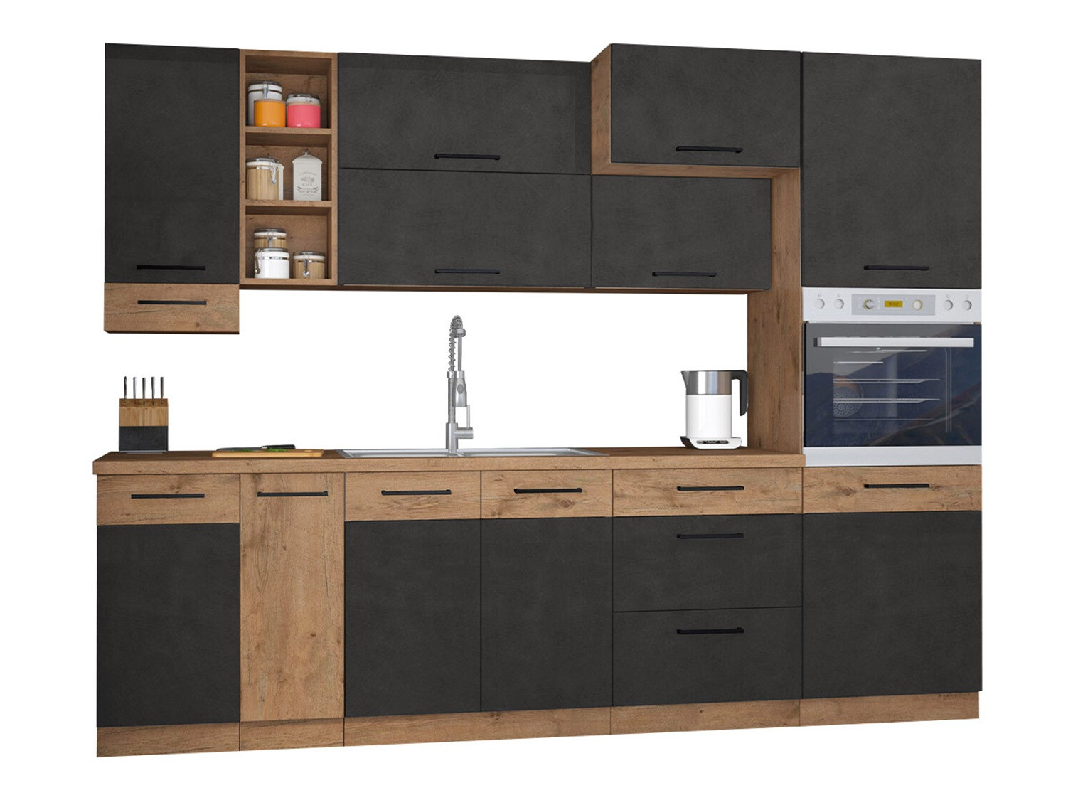 Modulaire keukenset Wood Grey 136
