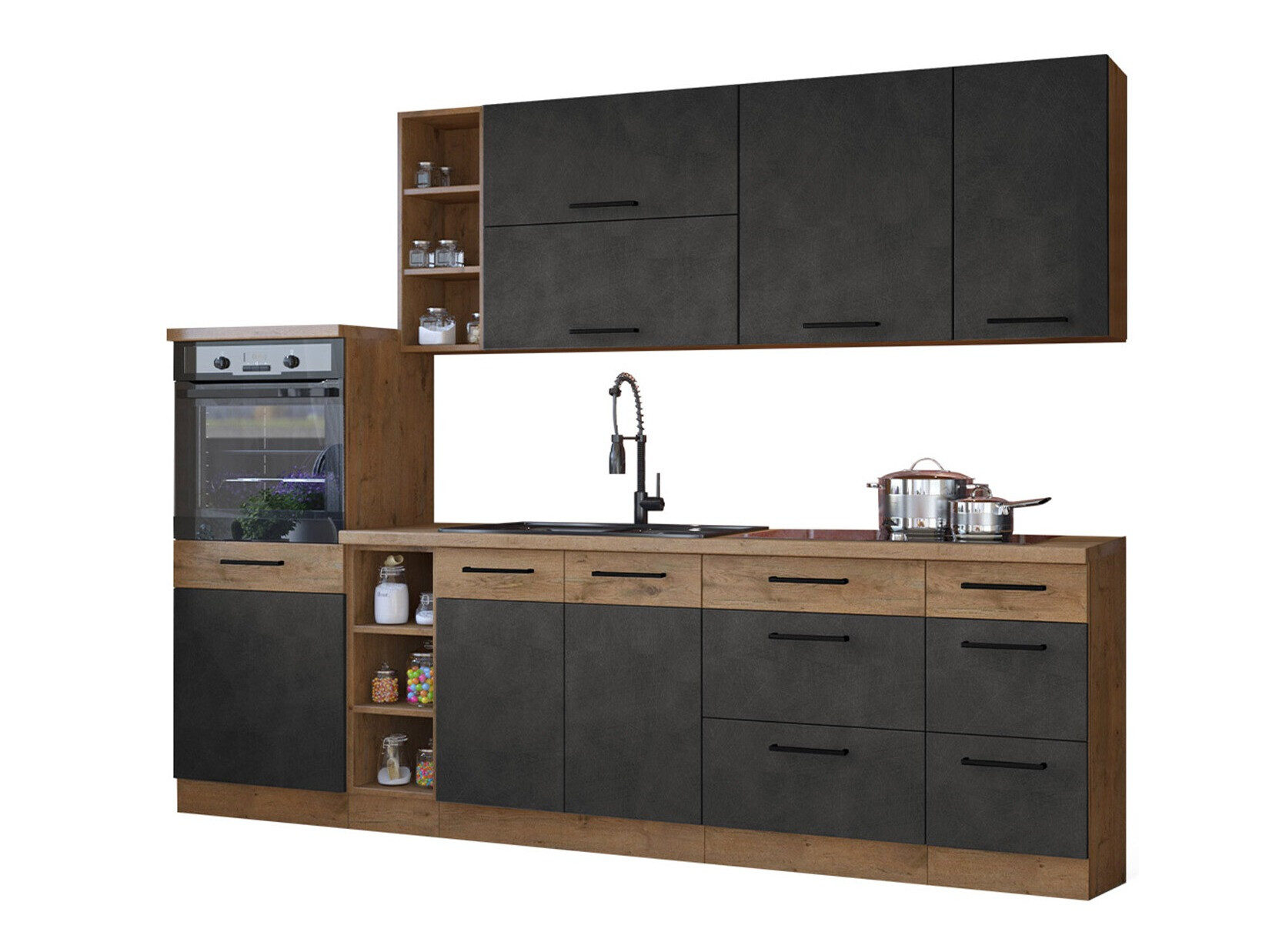 Modulaire keukenset Wood Grey 137