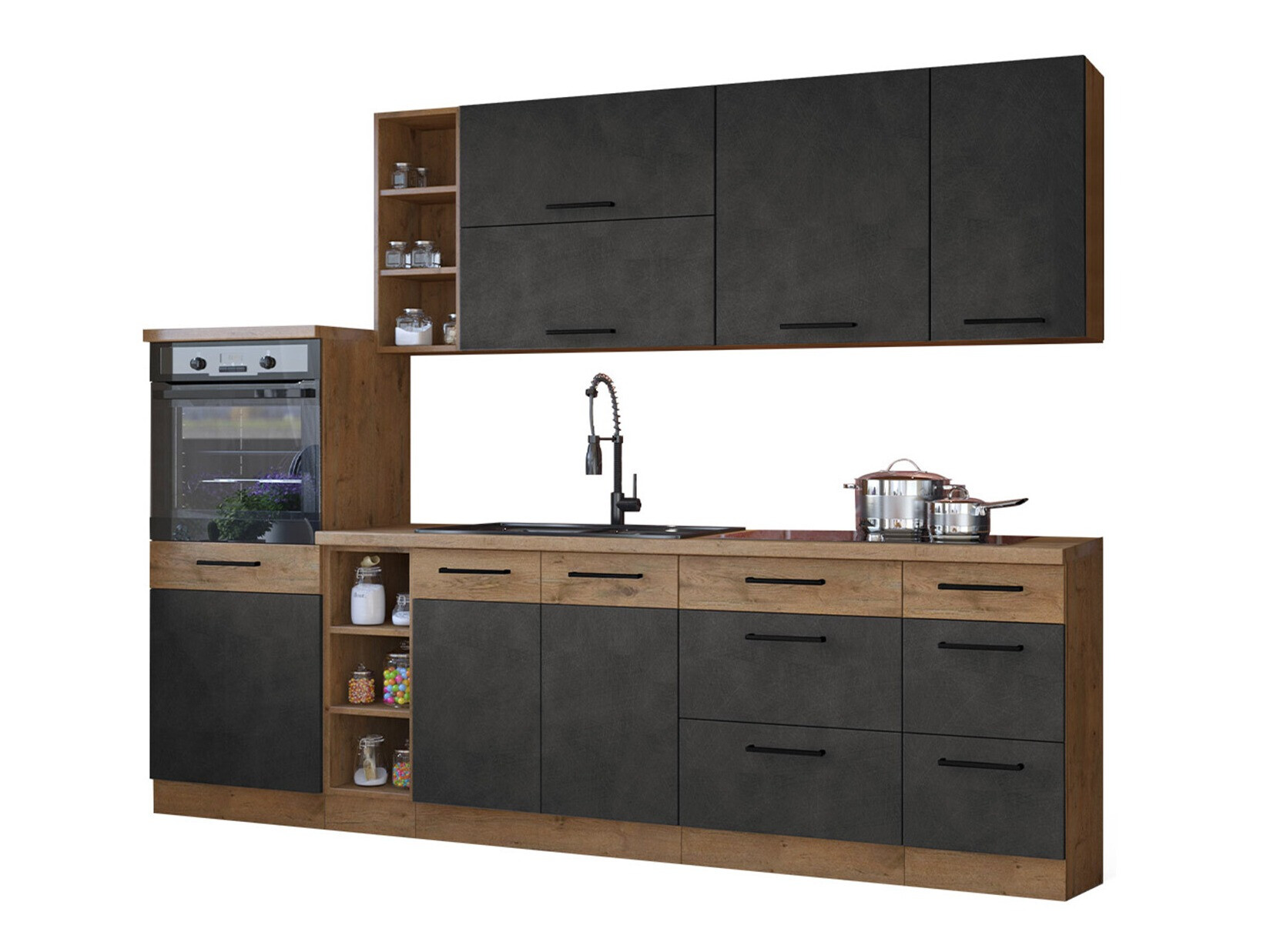 Modulaire keukenset Wood Grey 137