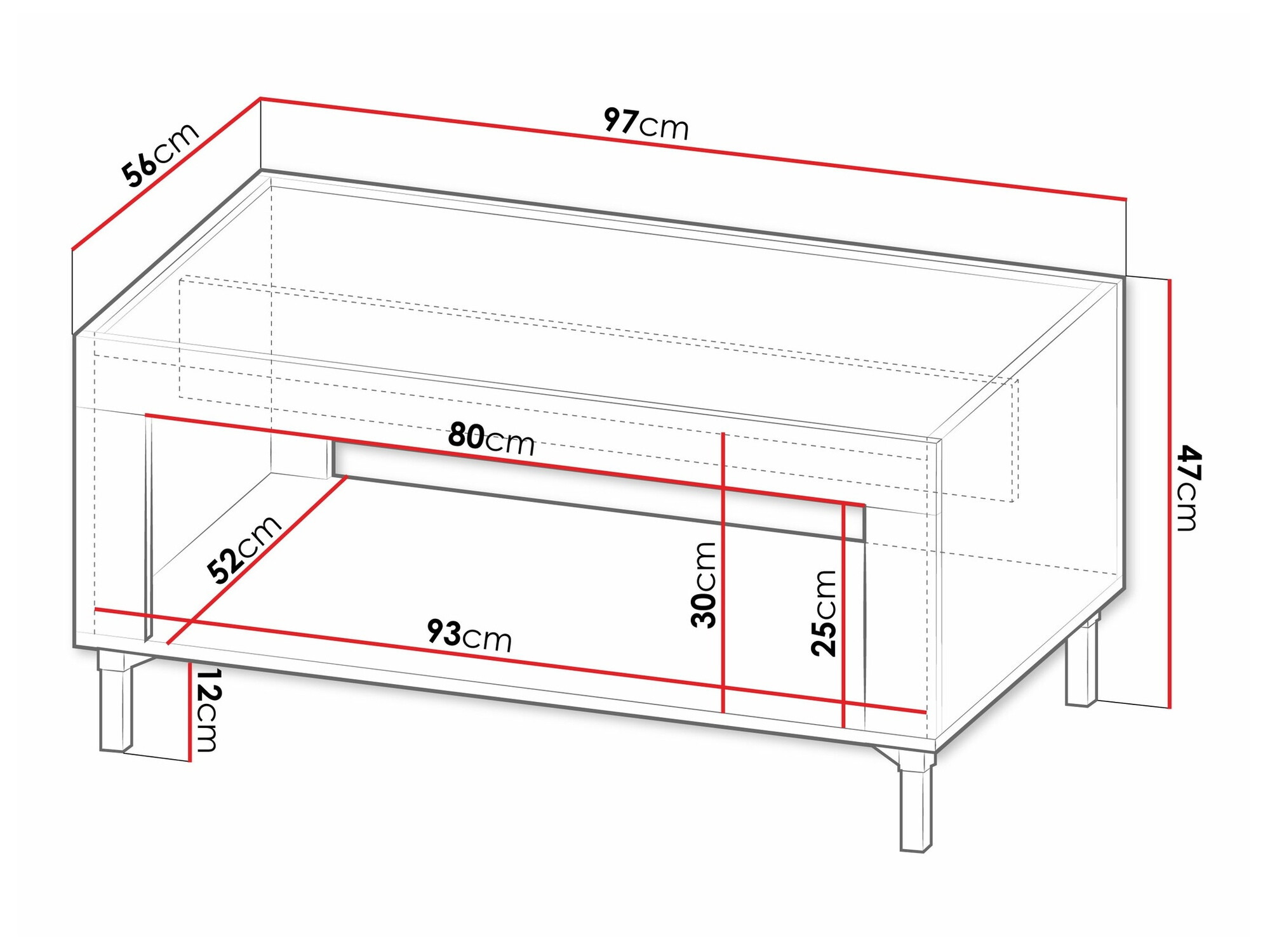 Salontafel Mormavu 107 (Matzwart)
