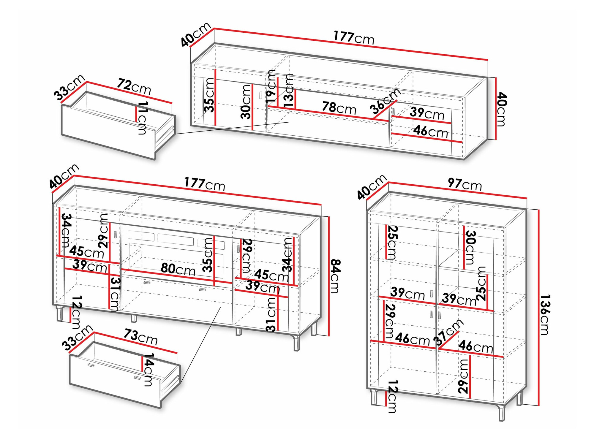 Woonkamerset Mormavu 115 (Matzwart)