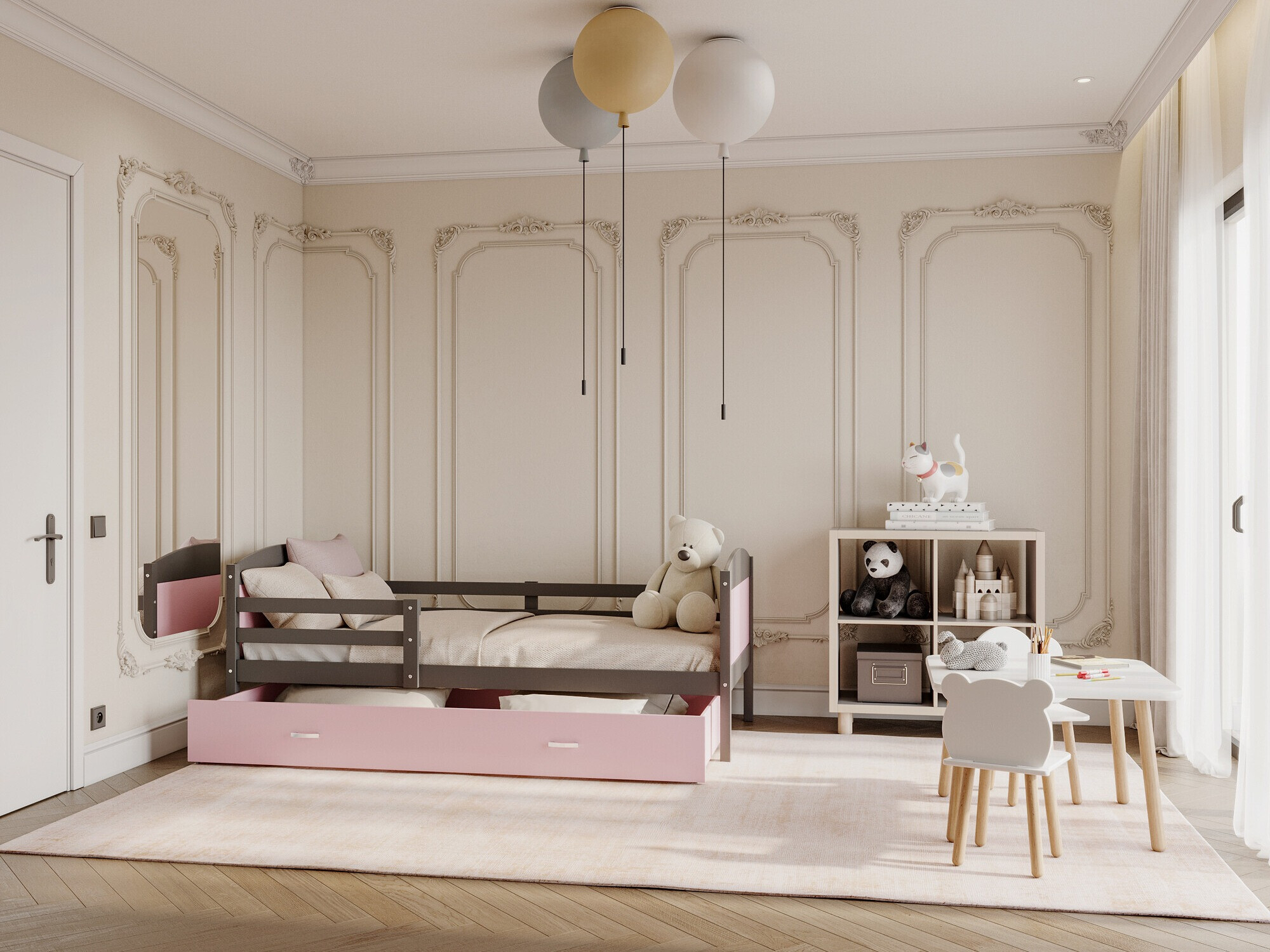 Bed Aurora 129 (Grijs)