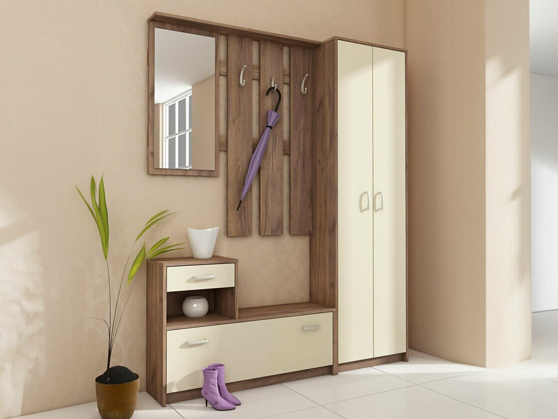 Gangmeubelset Gilroy 106 (Craft Tabaco eiken + Crème)