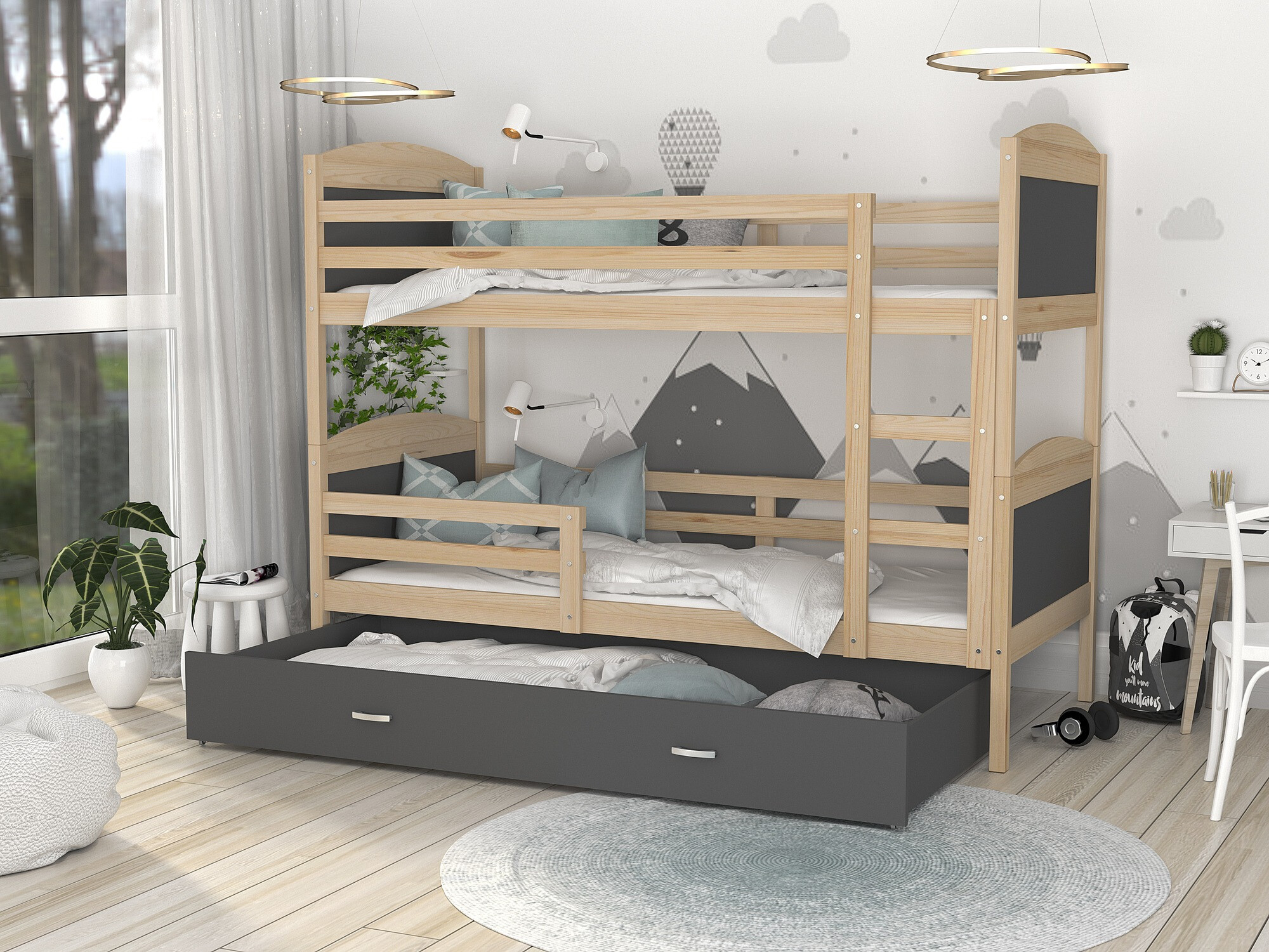 Stapelbed Aurora 103 (Grenen)