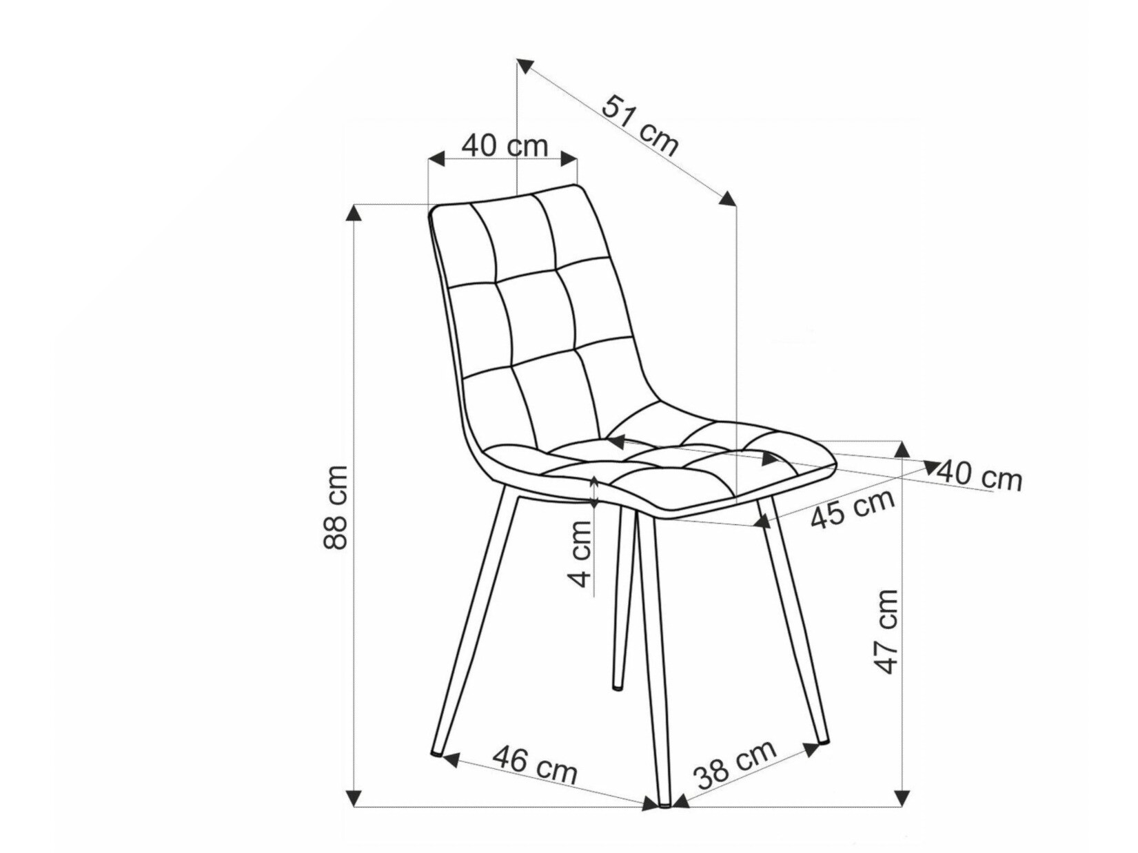 Stoel Houston 1783 (Beige)