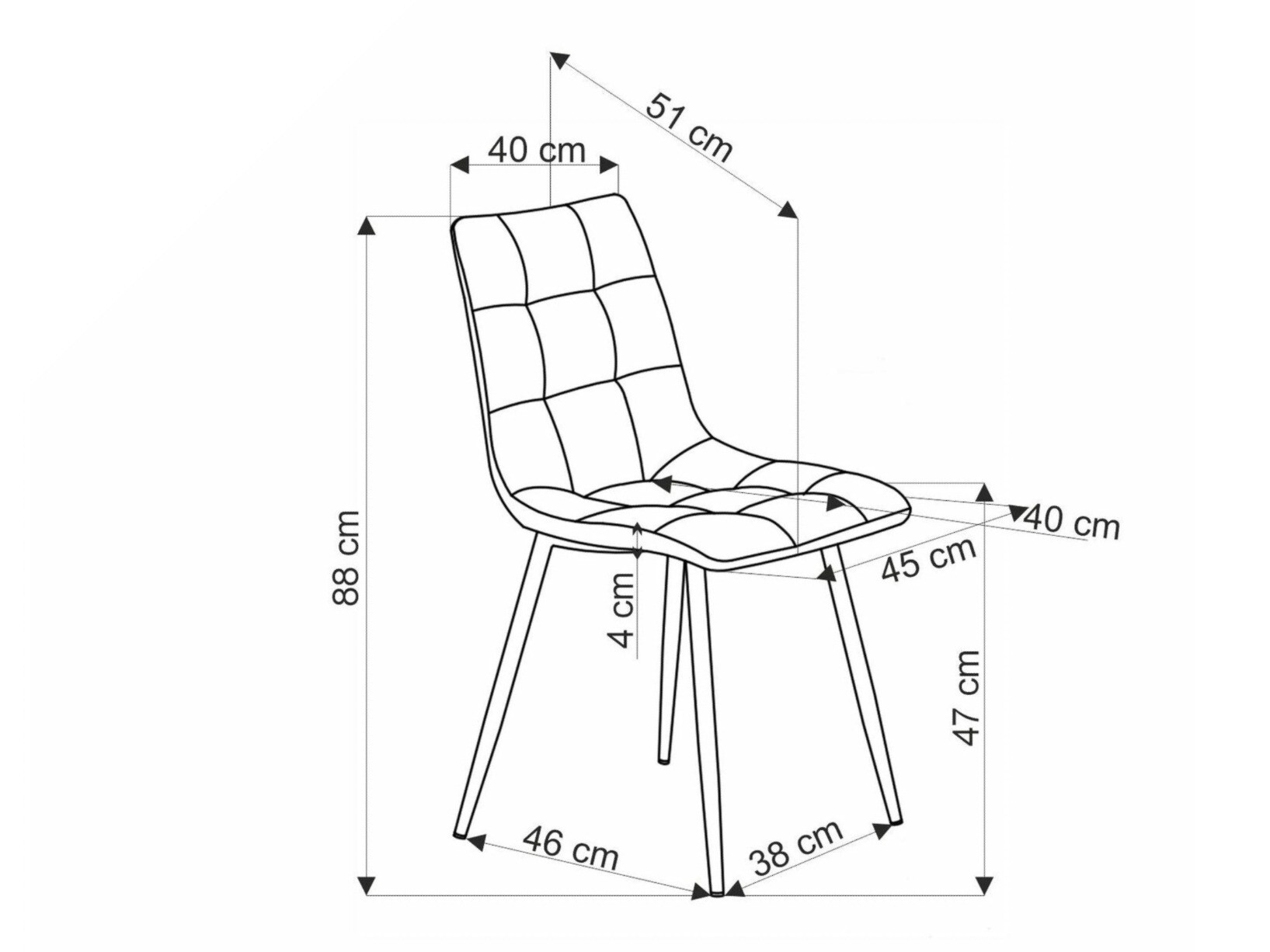 Stoel Houston 1783 (Licht olijfboom)