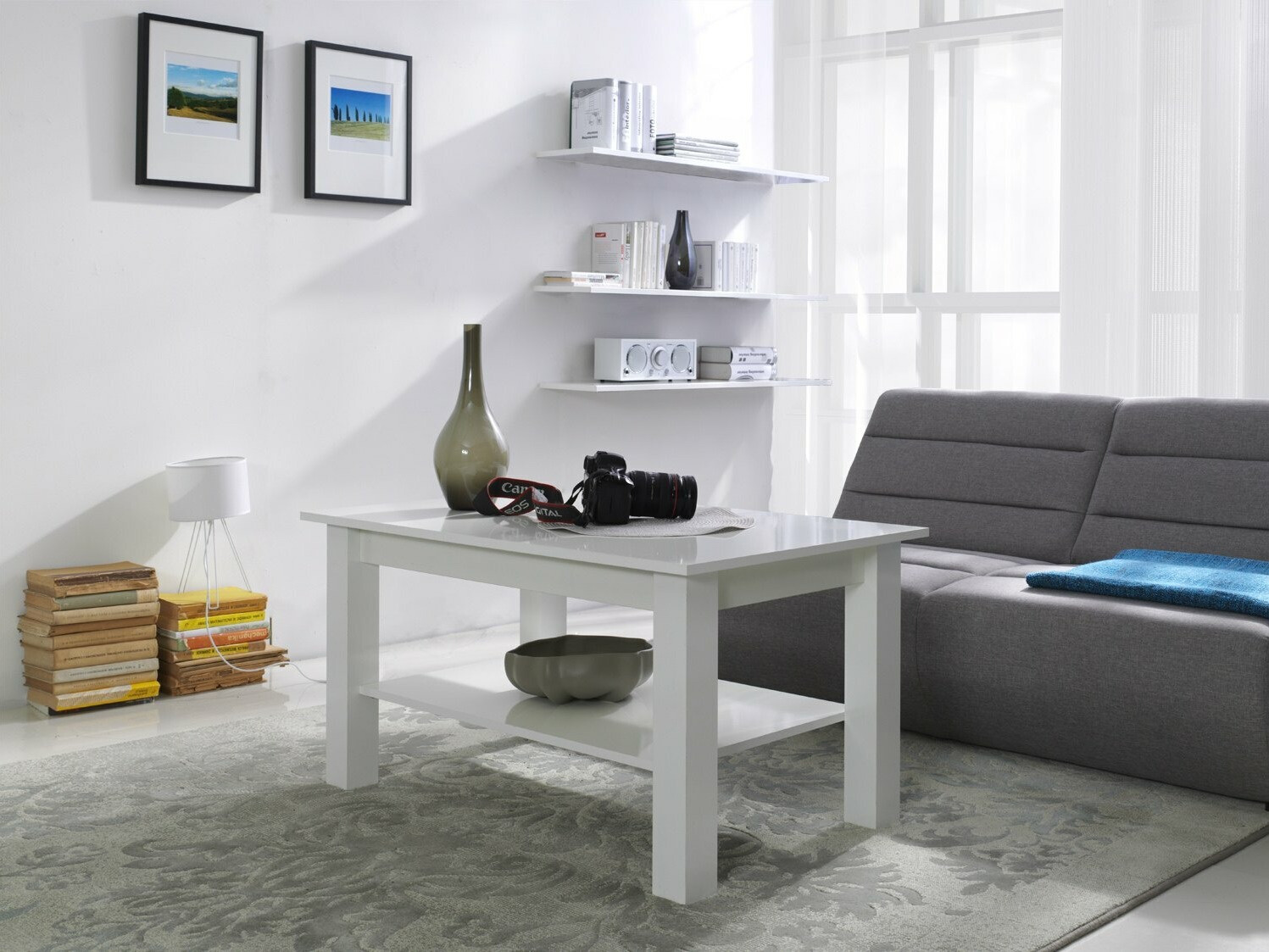 Salontafel Murrieta 114 (Glanzend wit)