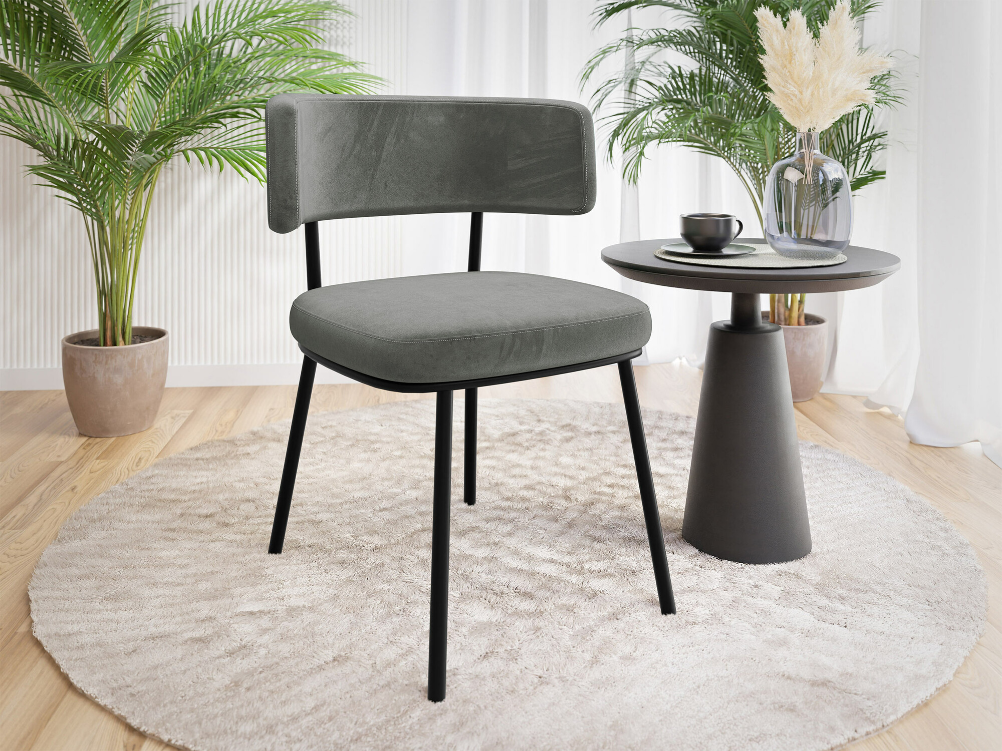 Stoel Jackson 114 (Zwart + Magic Velvet 2217)