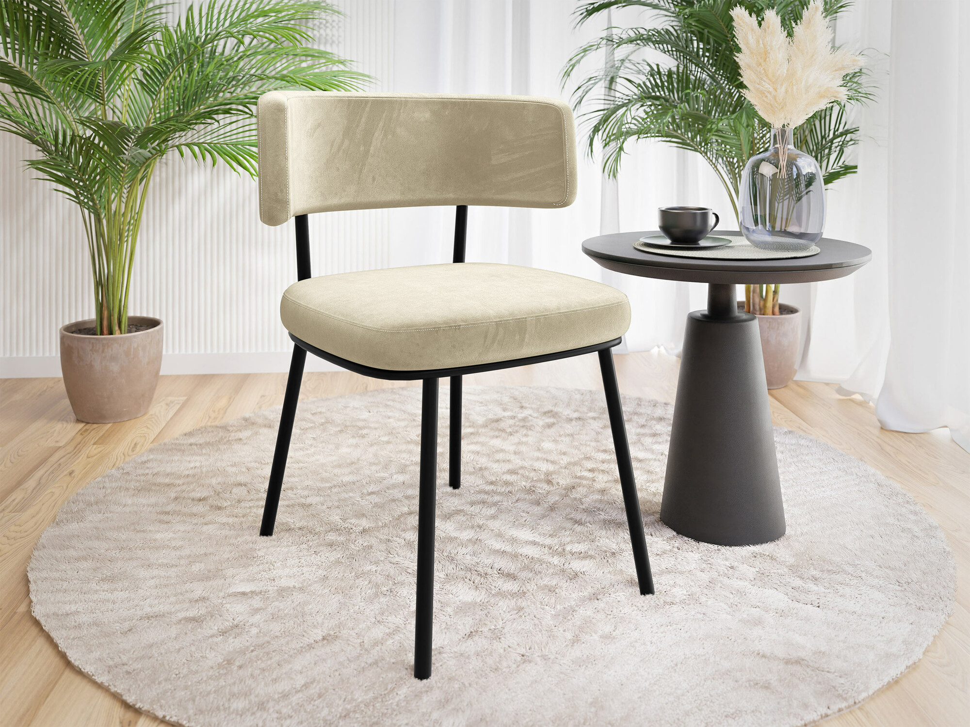 Stoel Jackson 114 (Zwart + Magic Velvet 2250)