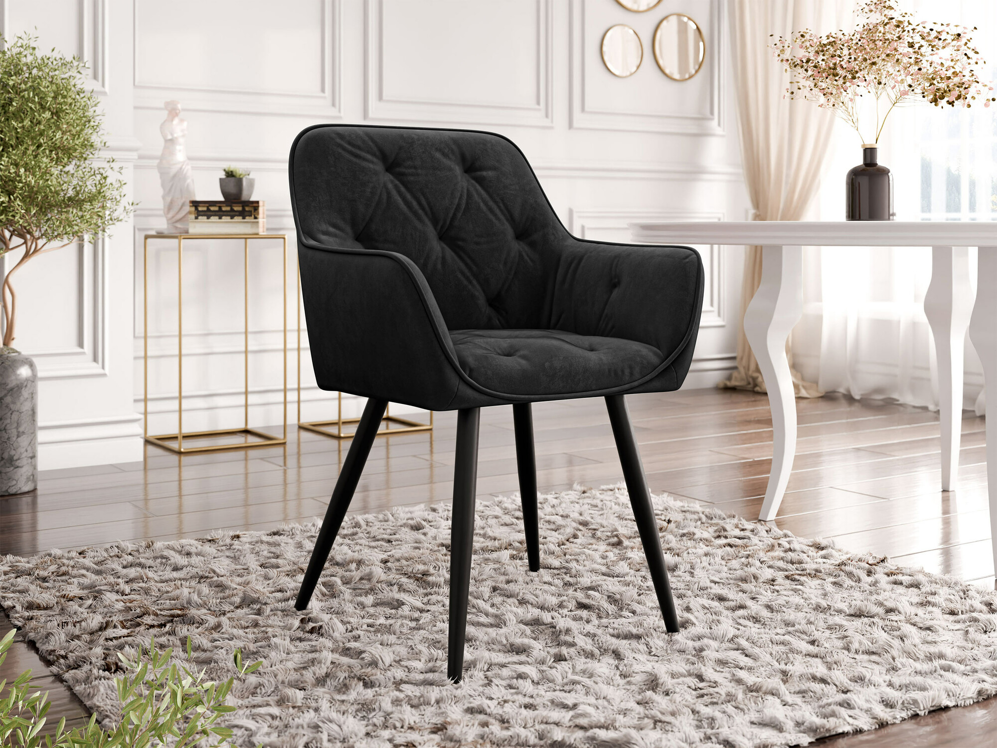 Stoel Jackson 115 (Zwart + Magic Velvet 2219)