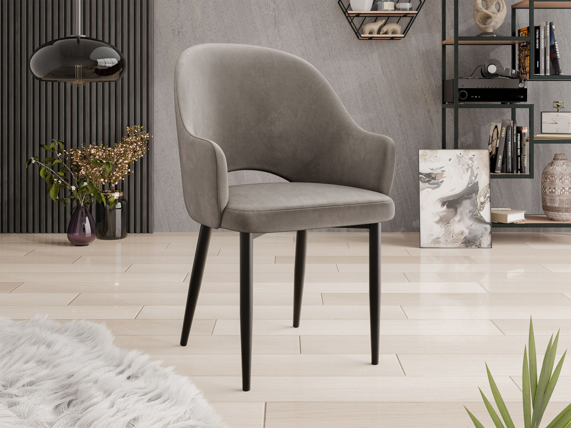 Stoel Jackson 116 (Zwart + Magic Velvet 2209)