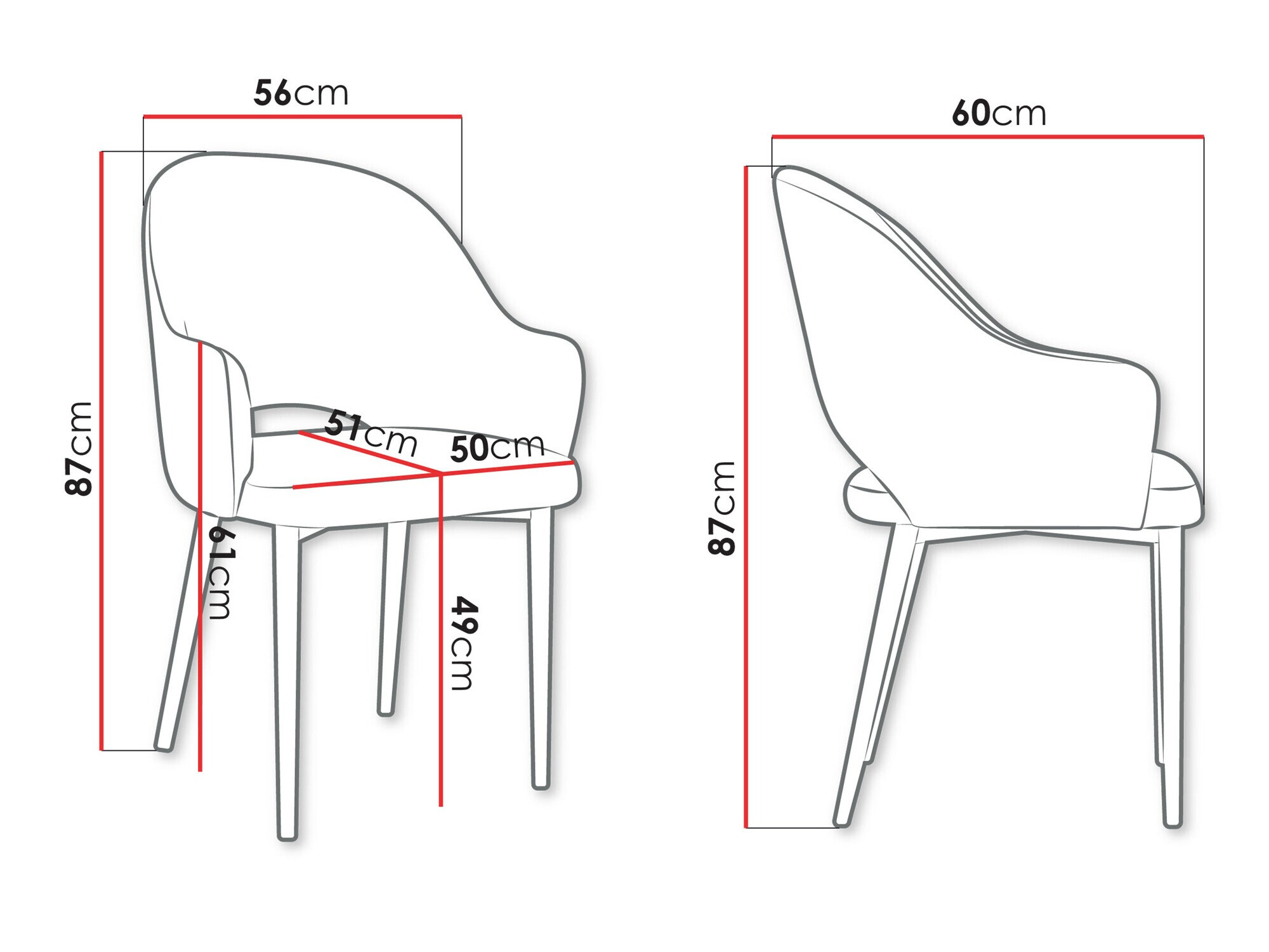 Stoel Jackson 116 (Zwart + Magic Velvet 2216)