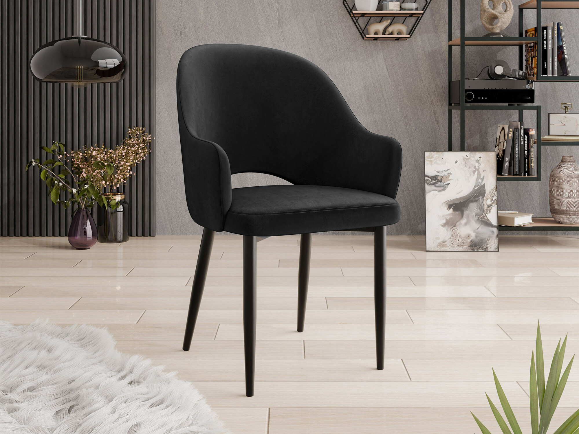 Stoel Jackson 116 (Zwart + Magic Velvet 2219)