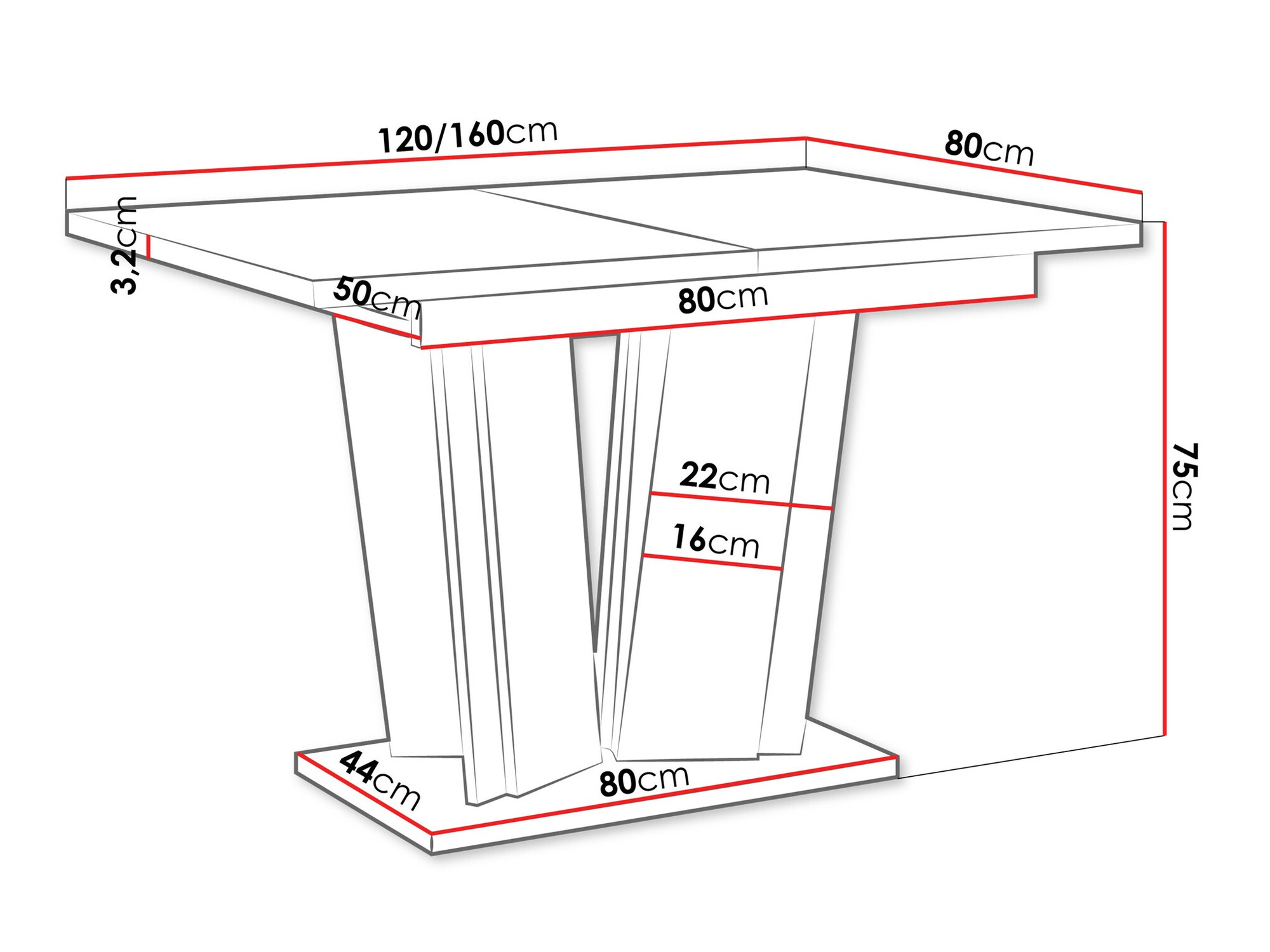 Tafel Goodyear 130 (Glanzend wit)