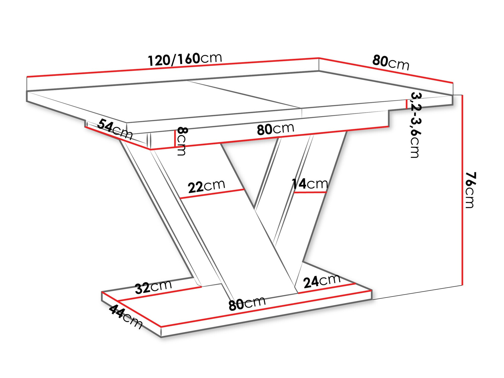 Tafel Violium (Beton)