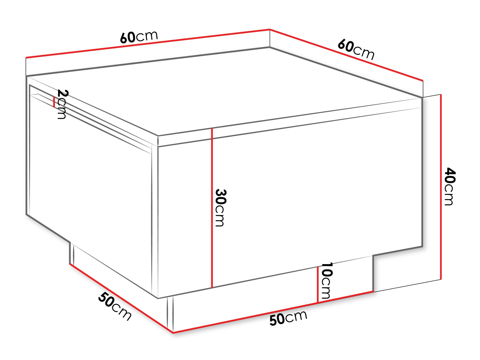 Salontafel Goodyear 133 (Glanzend wit)