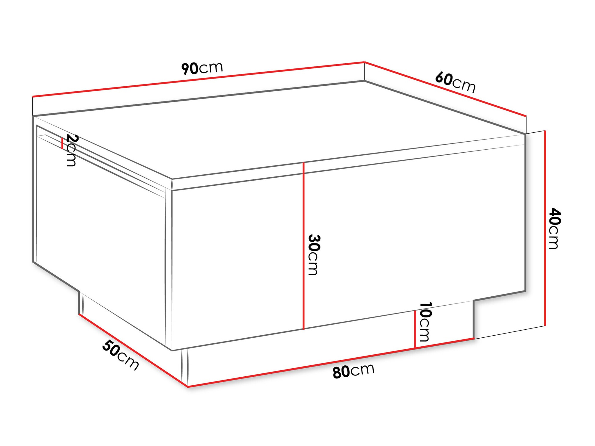 Salontafel Goodyear 134 (Wit marmer)